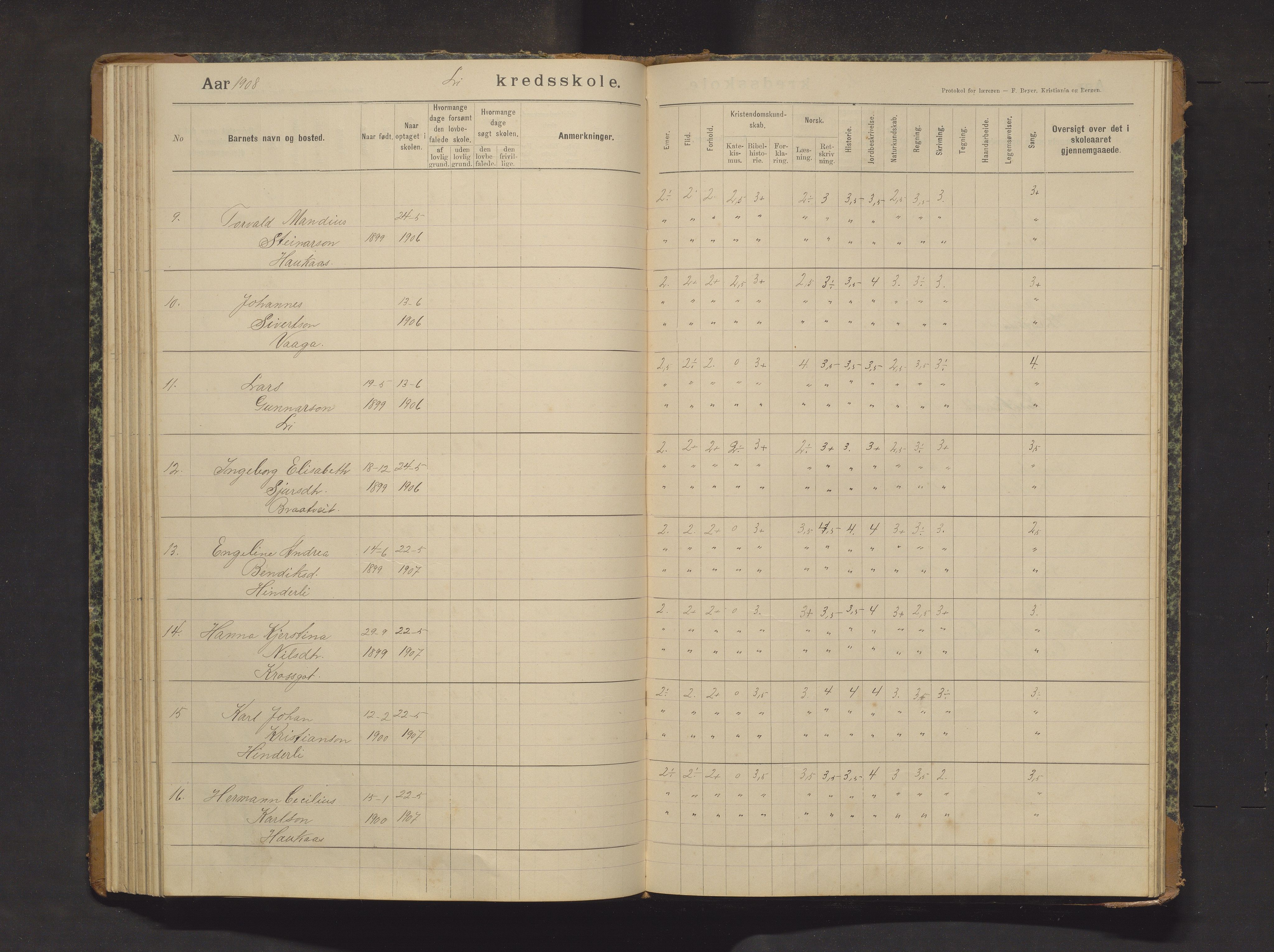 Sveio kommune. Barneskulane, IKAH/1216-231/F/Fa/L0029: Skuleprotokoll for Lid skule, 1903-1915, p. 69