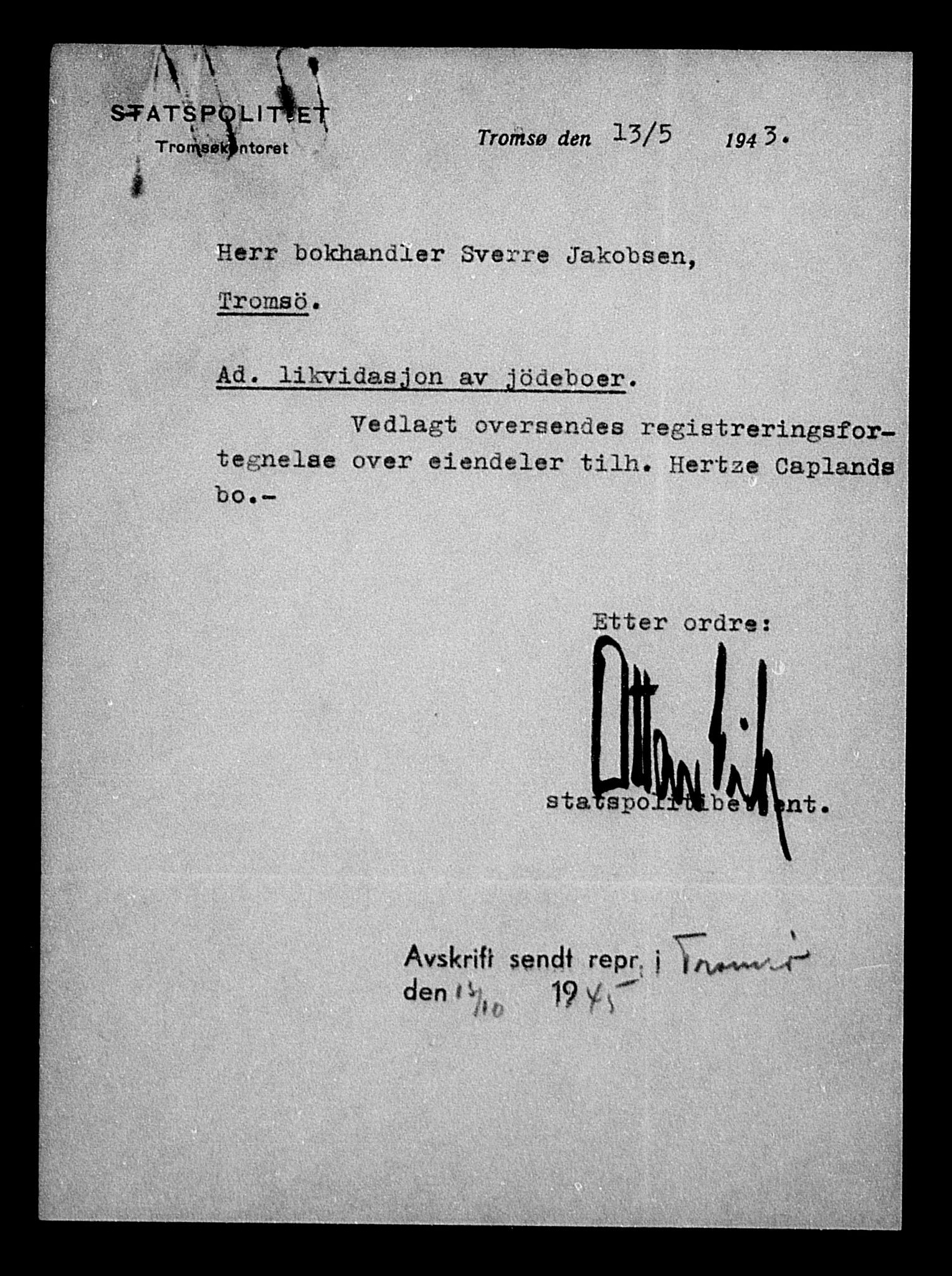 Justisdepartementet, Tilbakeføringskontoret for inndratte formuer, AV/RA-S-1564/H/Hc/Hcb/L0911: --, 1945-1947, p. 383