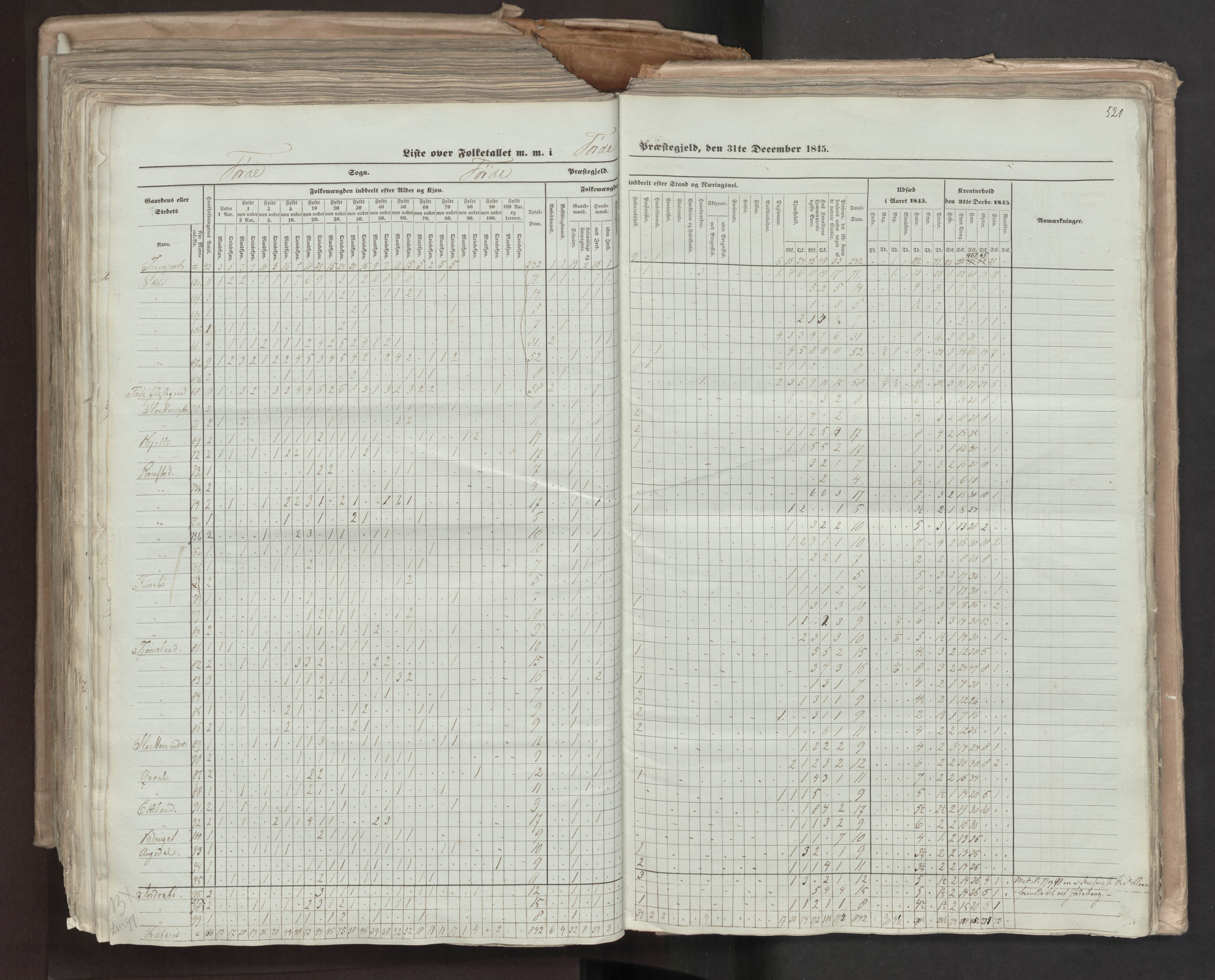 RA, Census 1845, vol. 7: Søndre Bergenhus amt og Nordre Bergenhus amt, 1845, p. 520