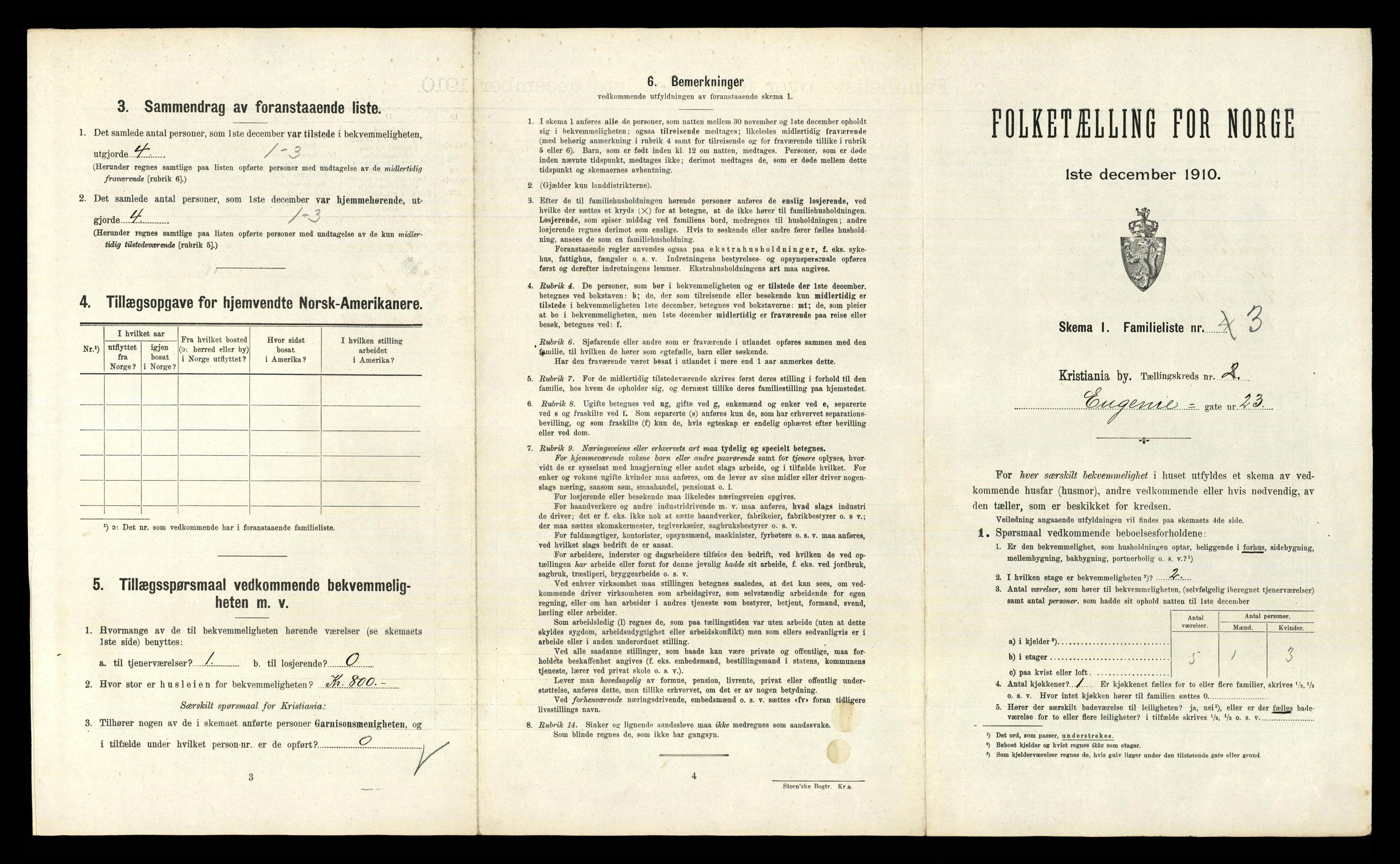 RA, 1910 census for Kristiania, 1910, p. 22603