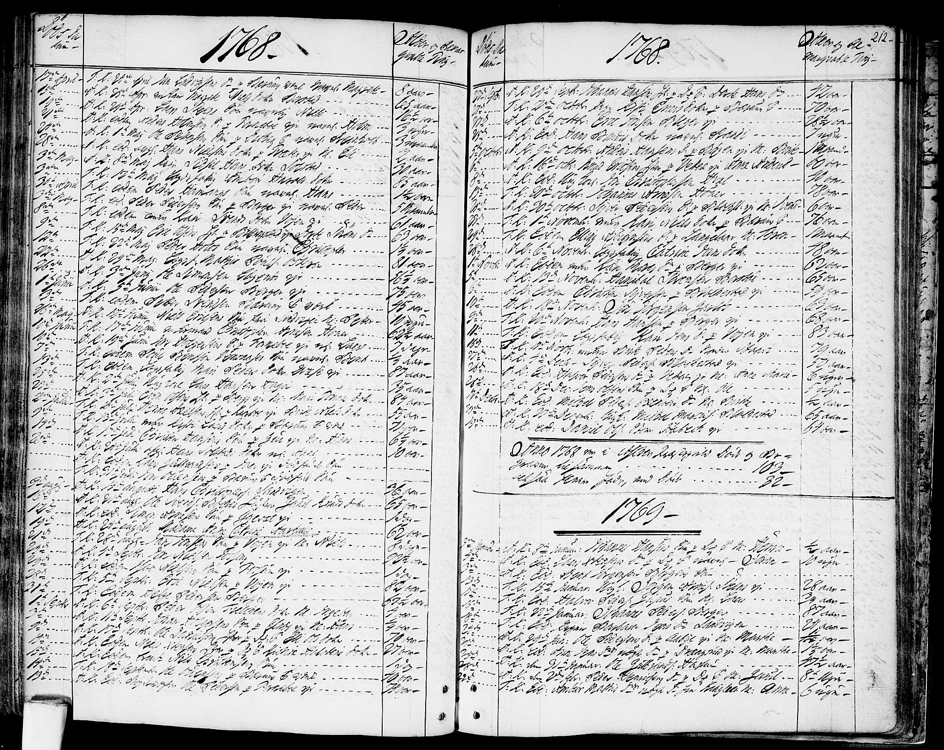 Asker prestekontor Kirkebøker, AV/SAO-A-10256a/F/Fa/L0003: Parish register (official) no. I 3, 1767-1807, p. 212