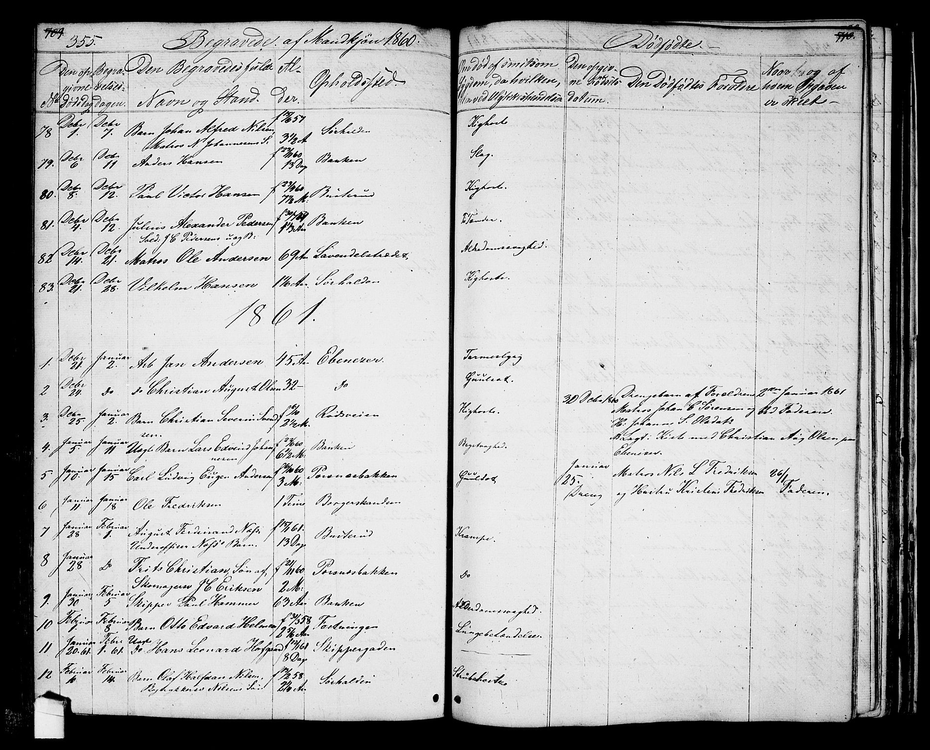 Halden prestekontor Kirkebøker, SAO/A-10909/G/Ga/L0005a: Parish register (copy) no. 5A, 1855-1864, p. 355