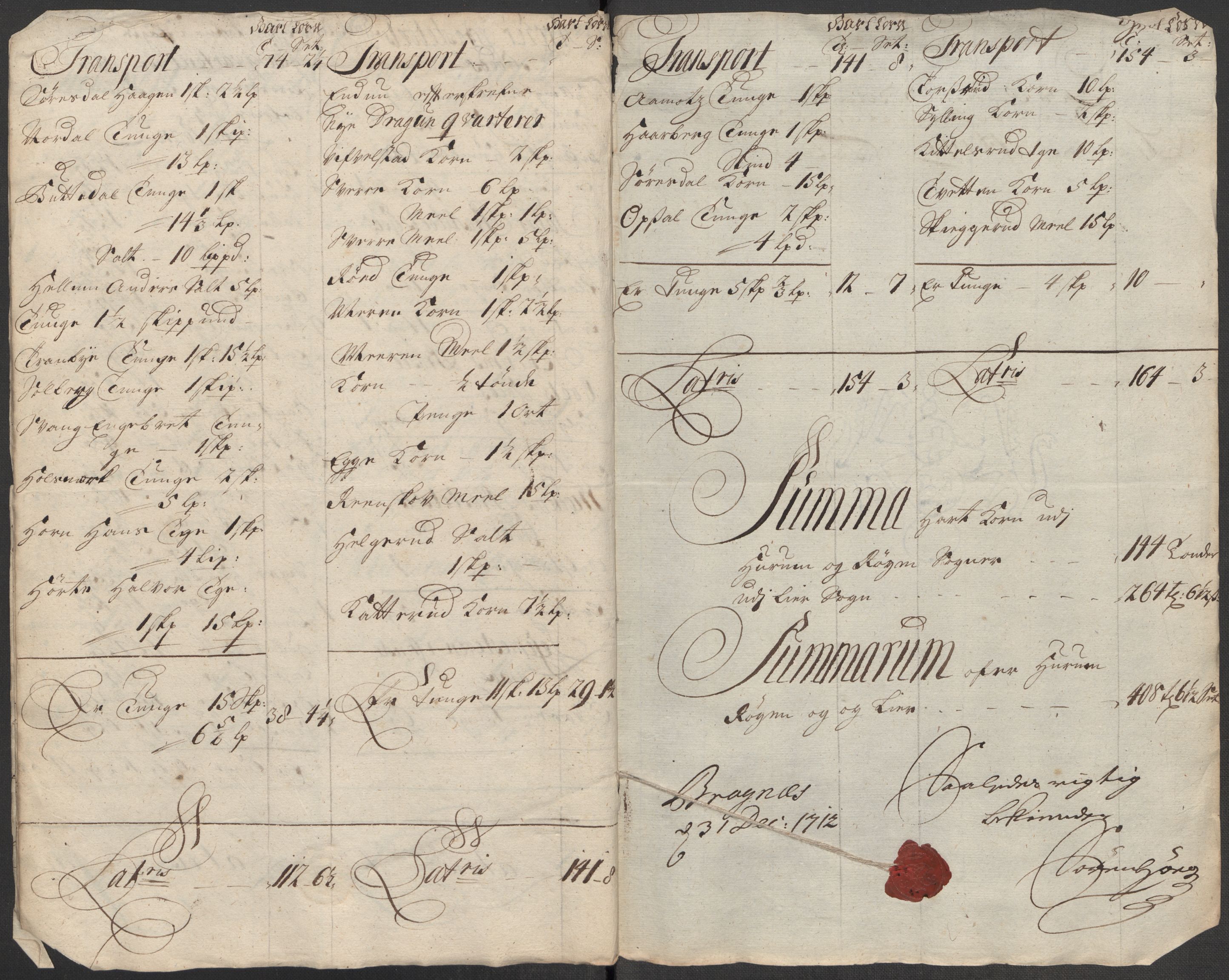 Rentekammeret inntil 1814, Reviderte regnskaper, Fogderegnskap, RA/EA-4092/R31/L1707: Fogderegnskap Hurum, Røyken, Eiker, Lier og Buskerud, 1712, p. 169