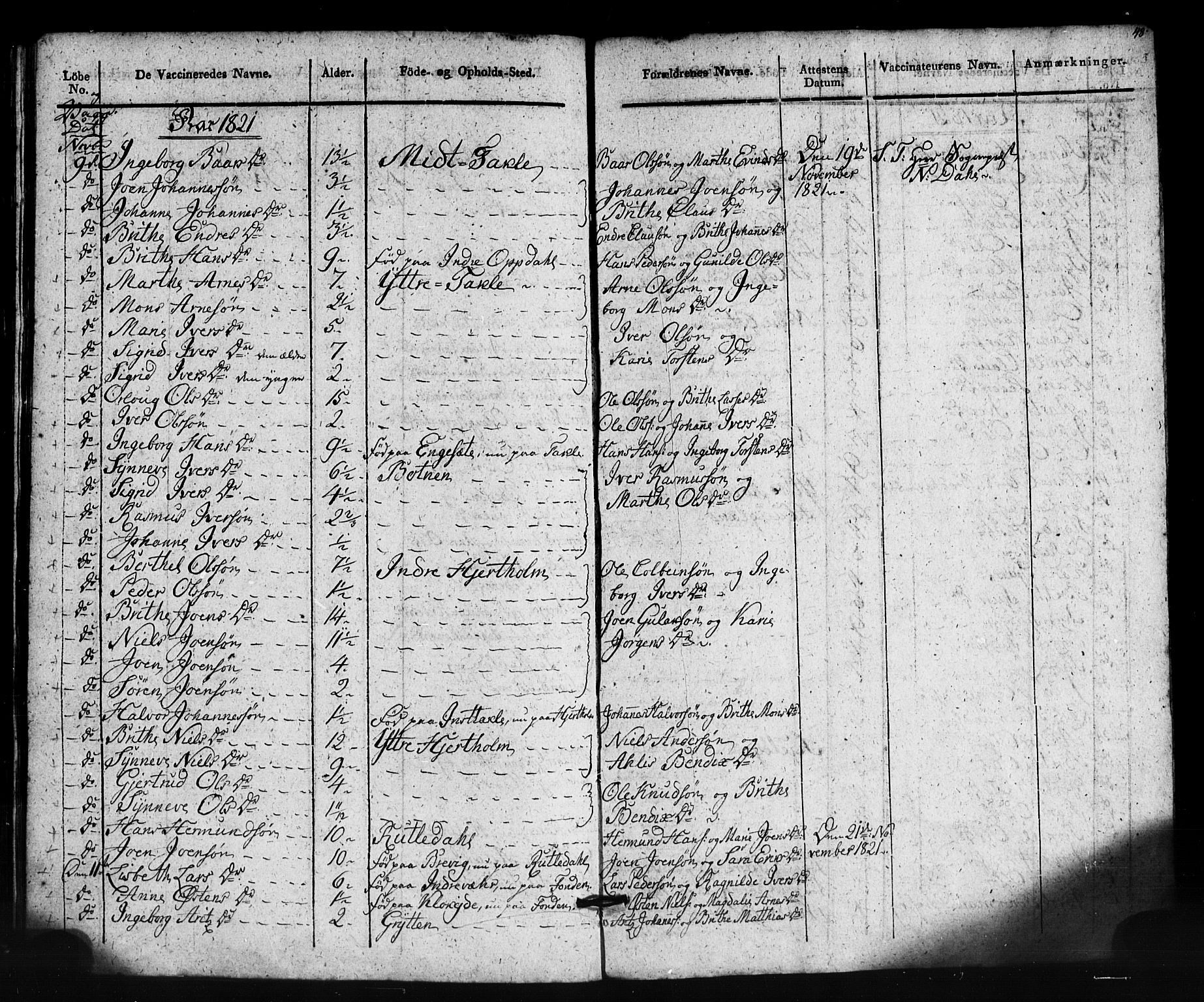 Gulen sokneprestembete, AV/SAB-A-80201/H/Haa/Haaa/L0024: Parish register (official) no. A 24, 1806-1821, p. 48