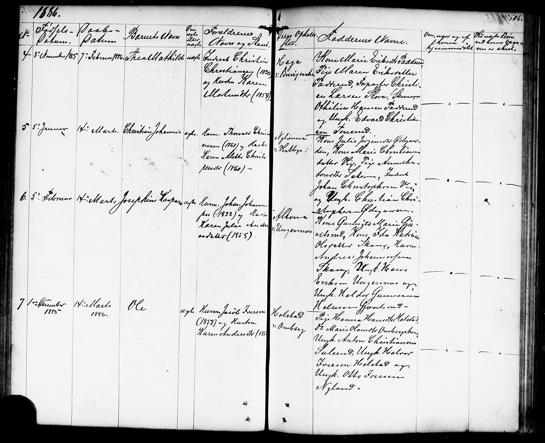 Enebakk prestekontor Kirkebøker, SAO/A-10171c/G/Gb/L0001: Parish register (copy) no. II 1, 1859-1890, p. 106