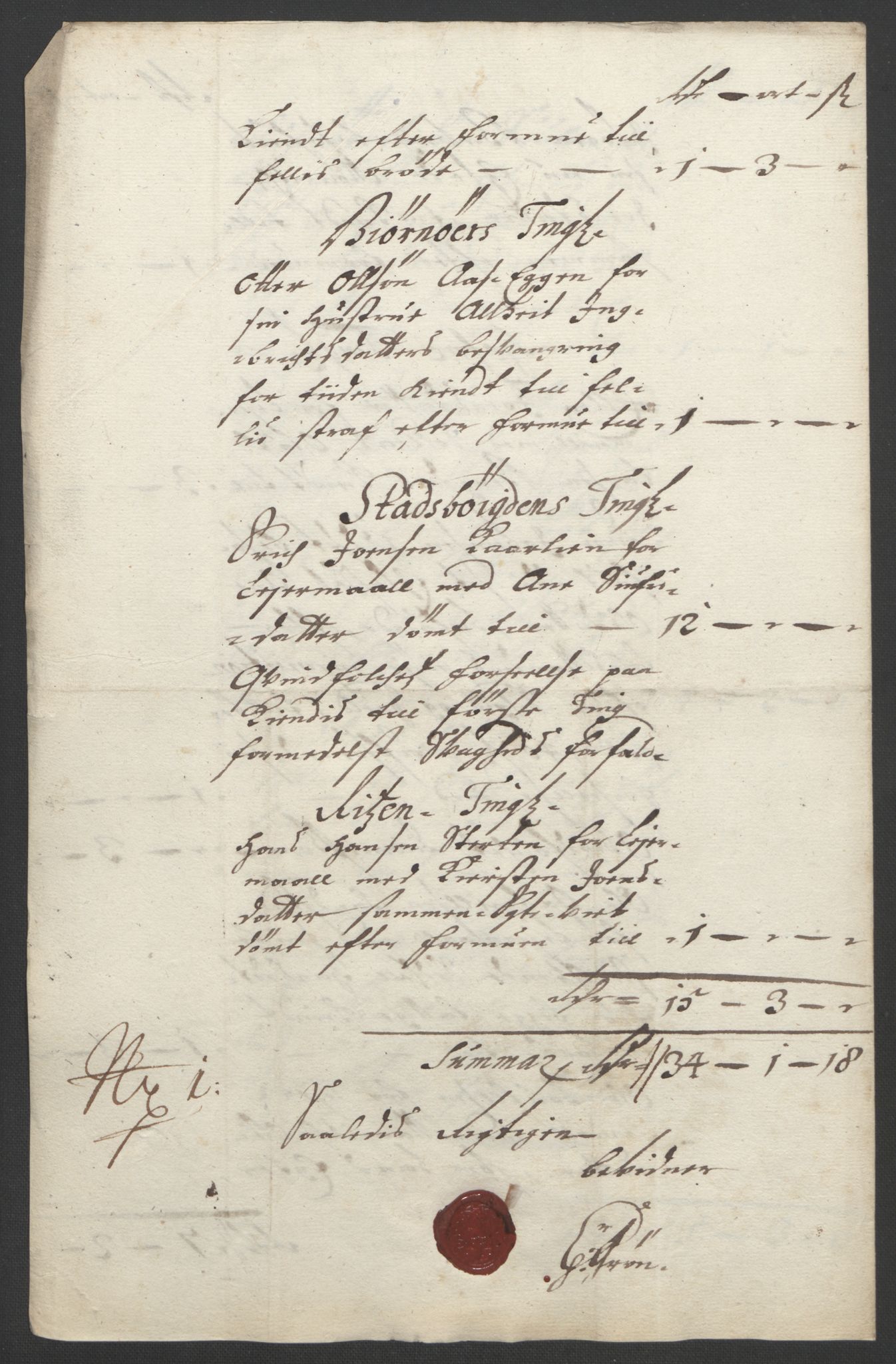 Rentekammeret inntil 1814, Reviderte regnskaper, Fogderegnskap, RA/EA-4092/R57/L3849: Fogderegnskap Fosen, 1692-1693, p. 559