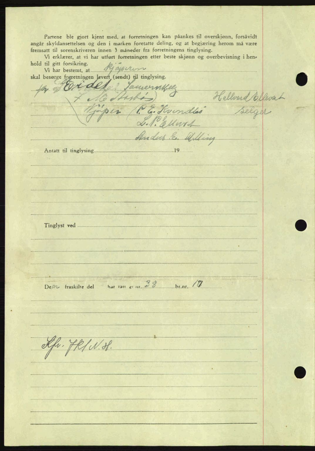 Nordmøre sorenskriveri, AV/SAT-A-4132/1/2/2Ca: Mortgage book no. A98, 1944-1944, Diary no: : 1800/1944