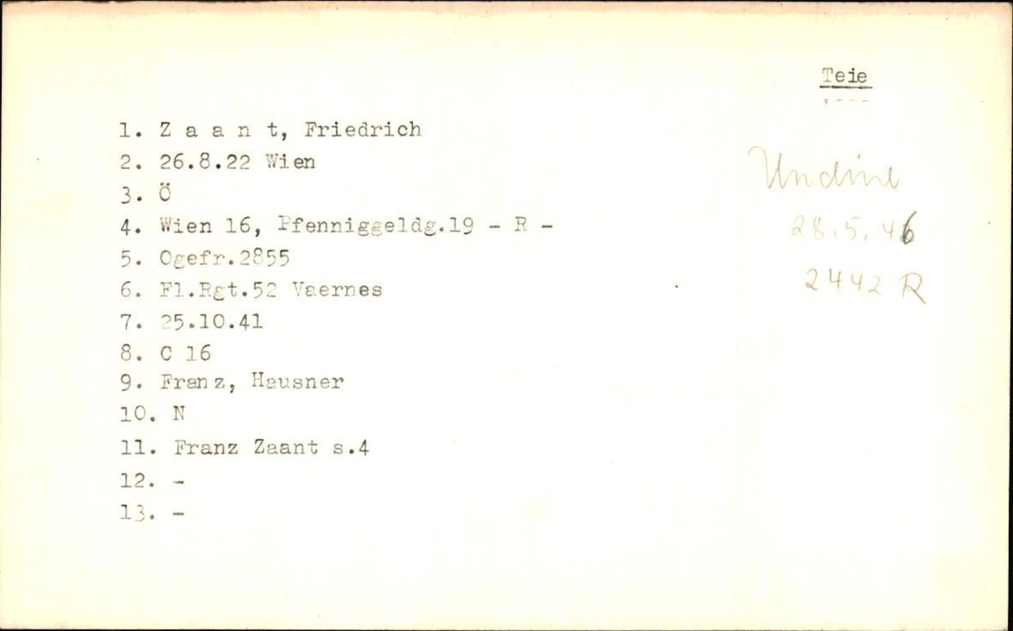 Hjemsendte tyskere , RA/RAFA-6487/D/Db/L0029: Wilke-Zywitz, 1945-1947, p. 773