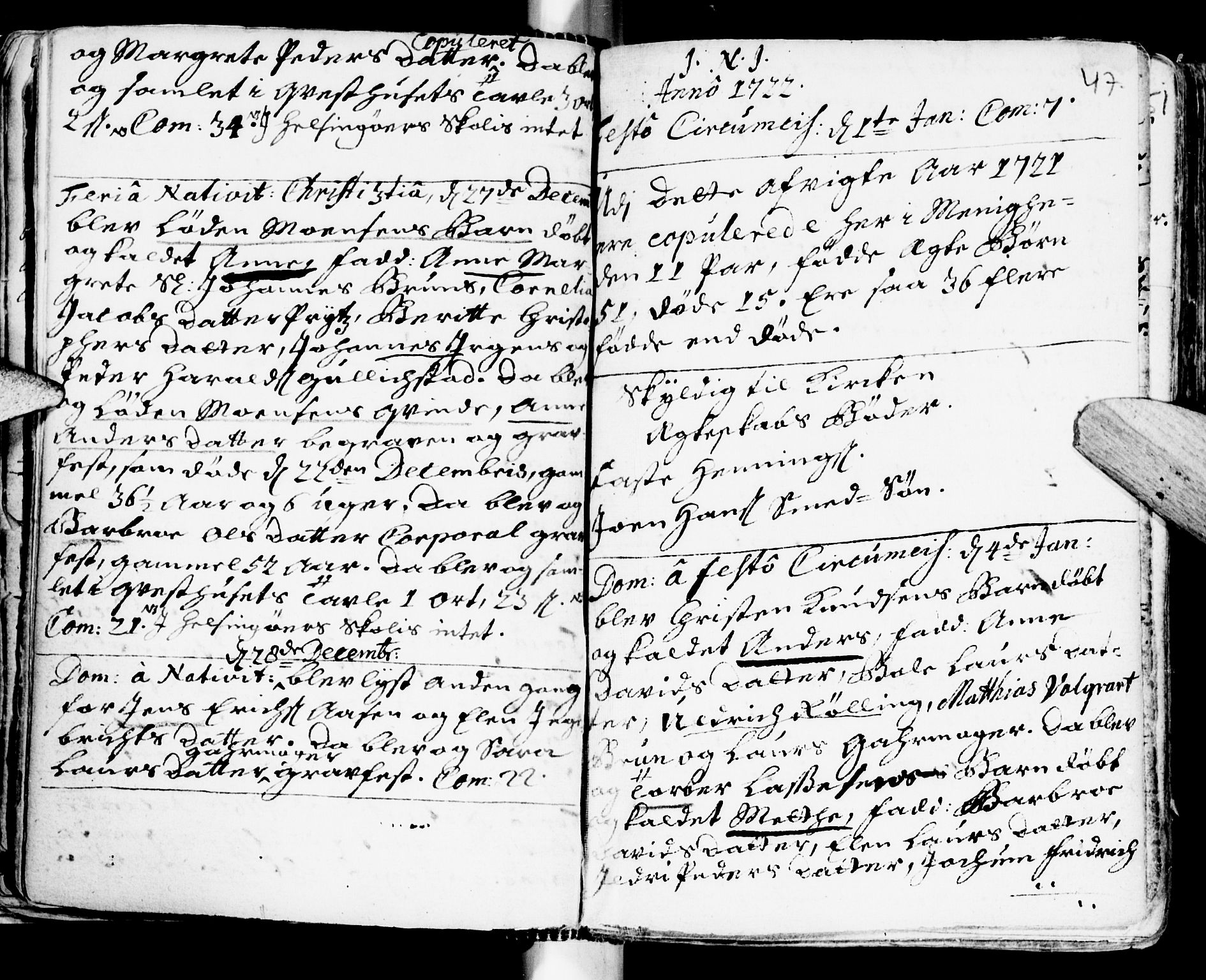 Ministerialprotokoller, klokkerbøker og fødselsregistre - Sør-Trøndelag, SAT/A-1456/681/L0924: Parish register (official) no. 681A02, 1720-1731, p. 46-47