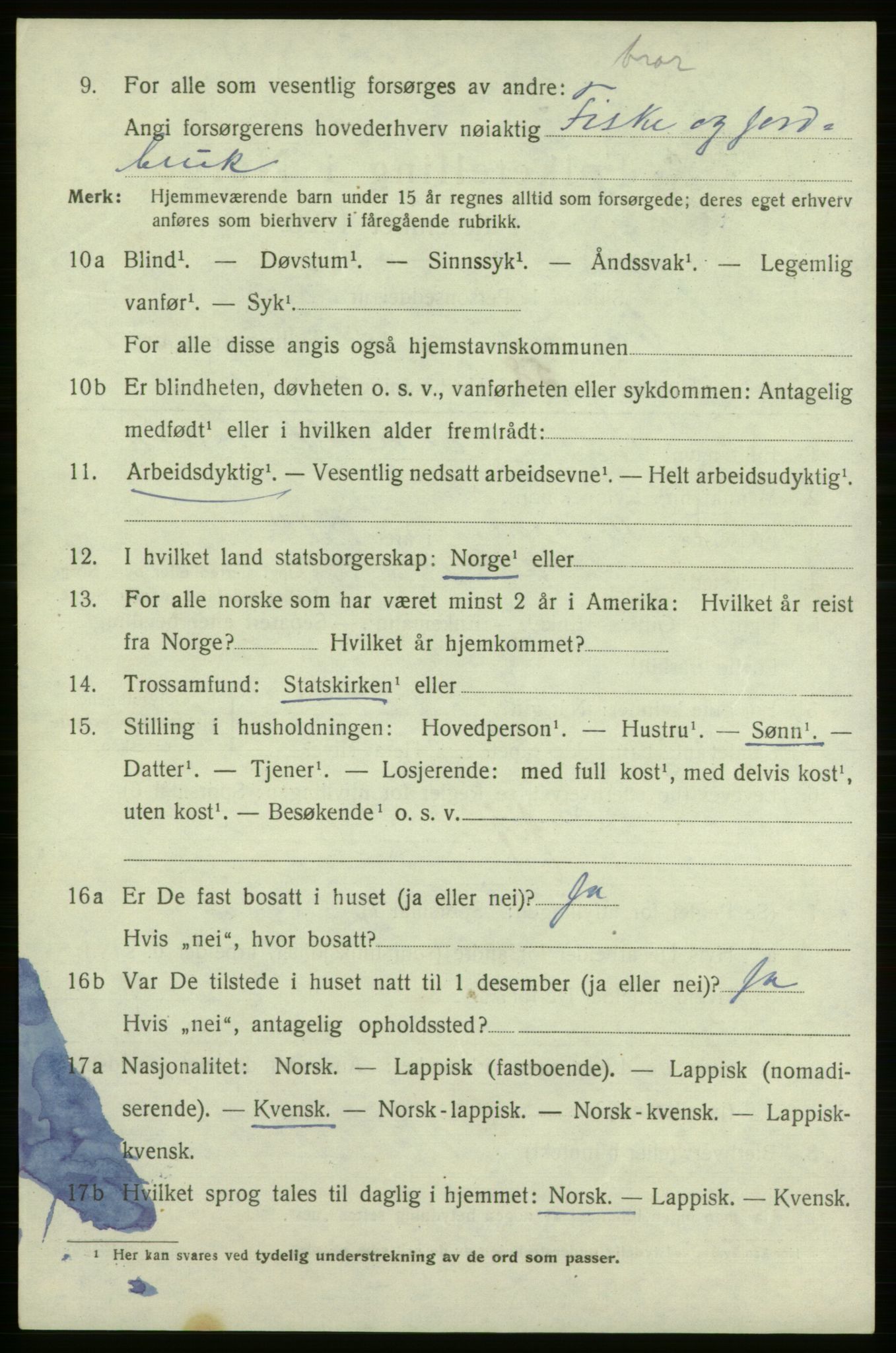 SATØ, 1920 census for Vadsø, 1920, p. 2190