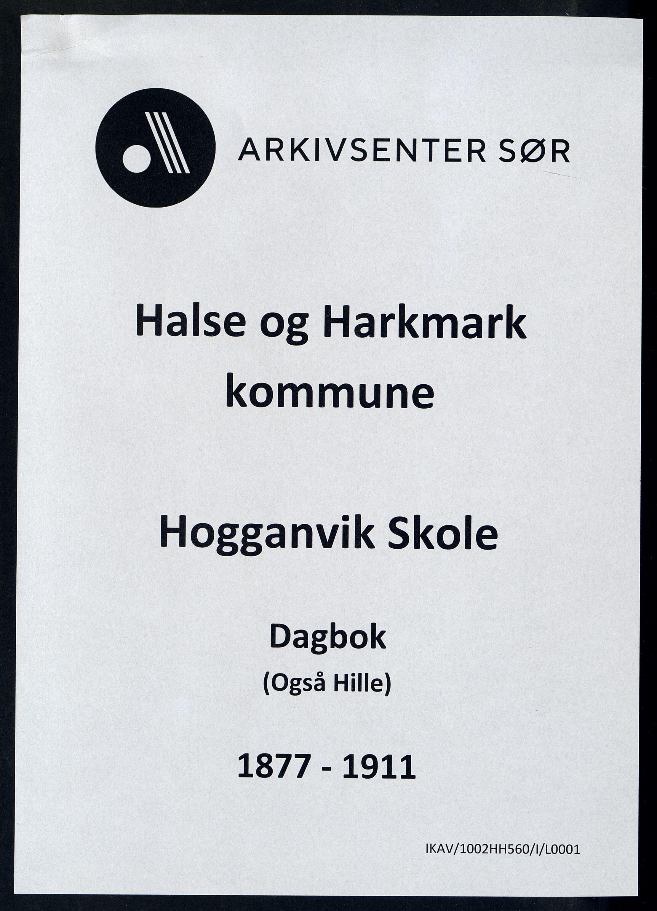 Halse og Harkmark kommune - Hogganvik Skole, ARKSOR/1002HH560/I/L0001: Dagbok, 1877-1911