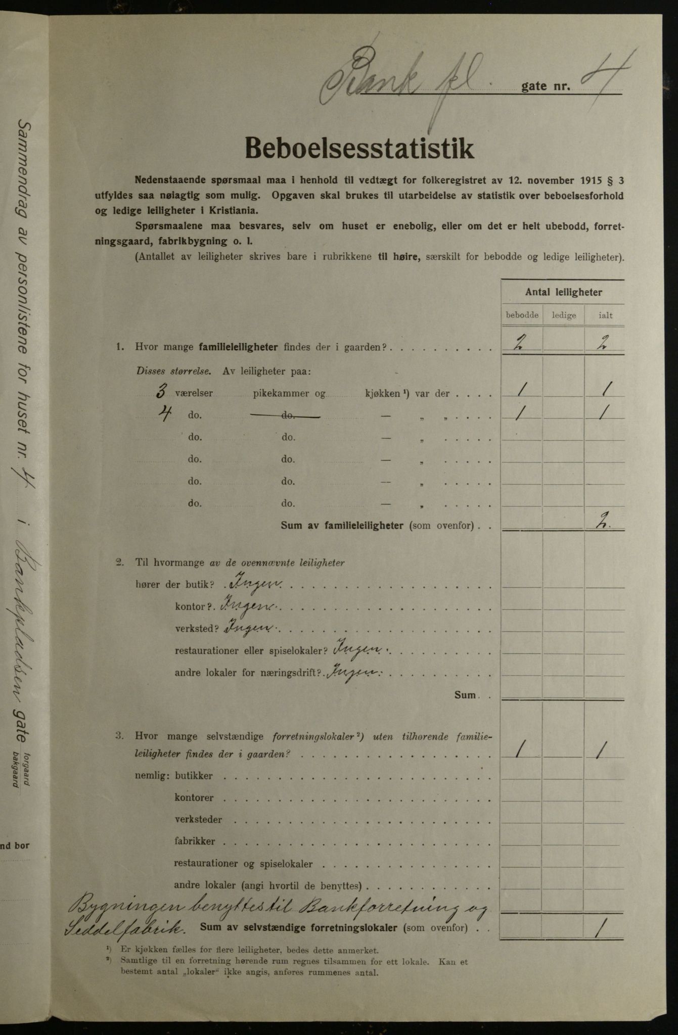 OBA, Municipal Census 1923 for Kristiania, 1923, p. 3972