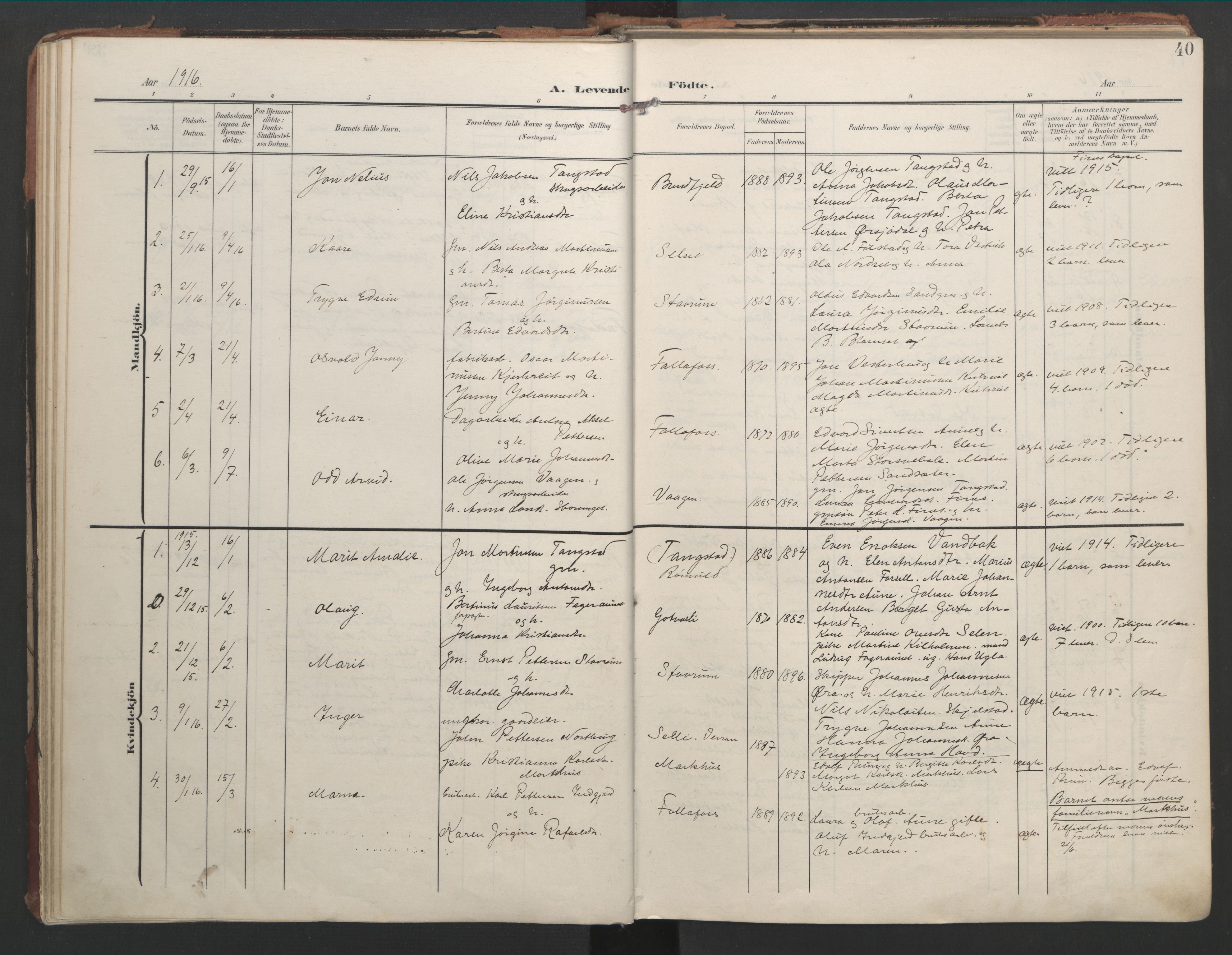 Ministerialprotokoller, klokkerbøker og fødselsregistre - Nord-Trøndelag, SAT/A-1458/744/L0421: Parish register (official) no. 744A05, 1905-1930, p. 40