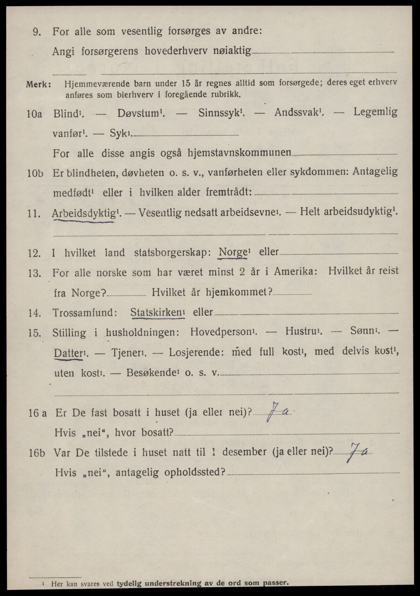 SAT, 1920 census for Hjørundfjord, 1920, p. 4300