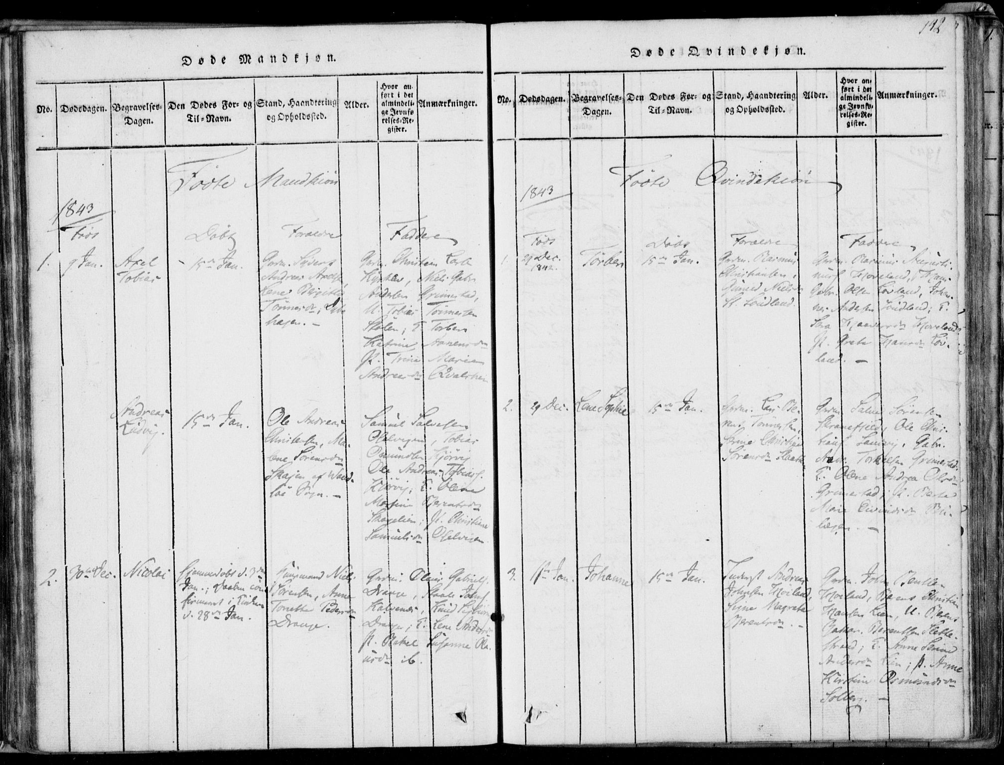 Herad sokneprestkontor, AV/SAK-1111-0018/F/Fa/Faa/L0003: Parish register (official) no. A 3, 1816-1844, p. 142