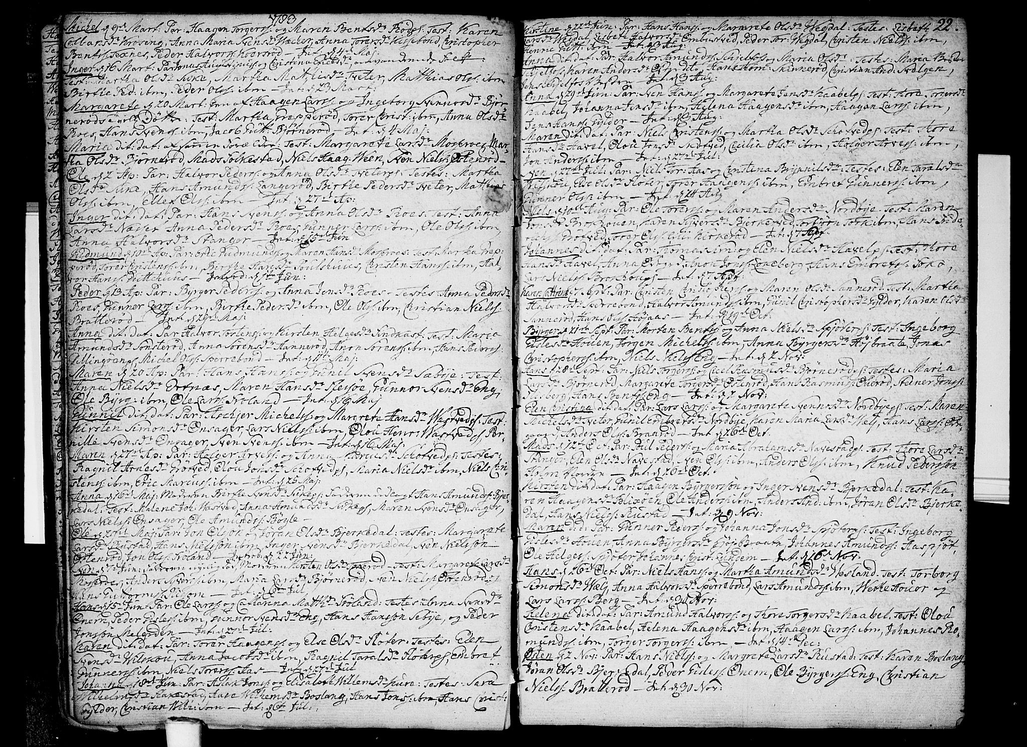 Våler prestekontor Kirkebøker, AV/SAO-A-11083/F/Fa/L0004: Parish register (official) no. I 4, 1771-1815, p. 22