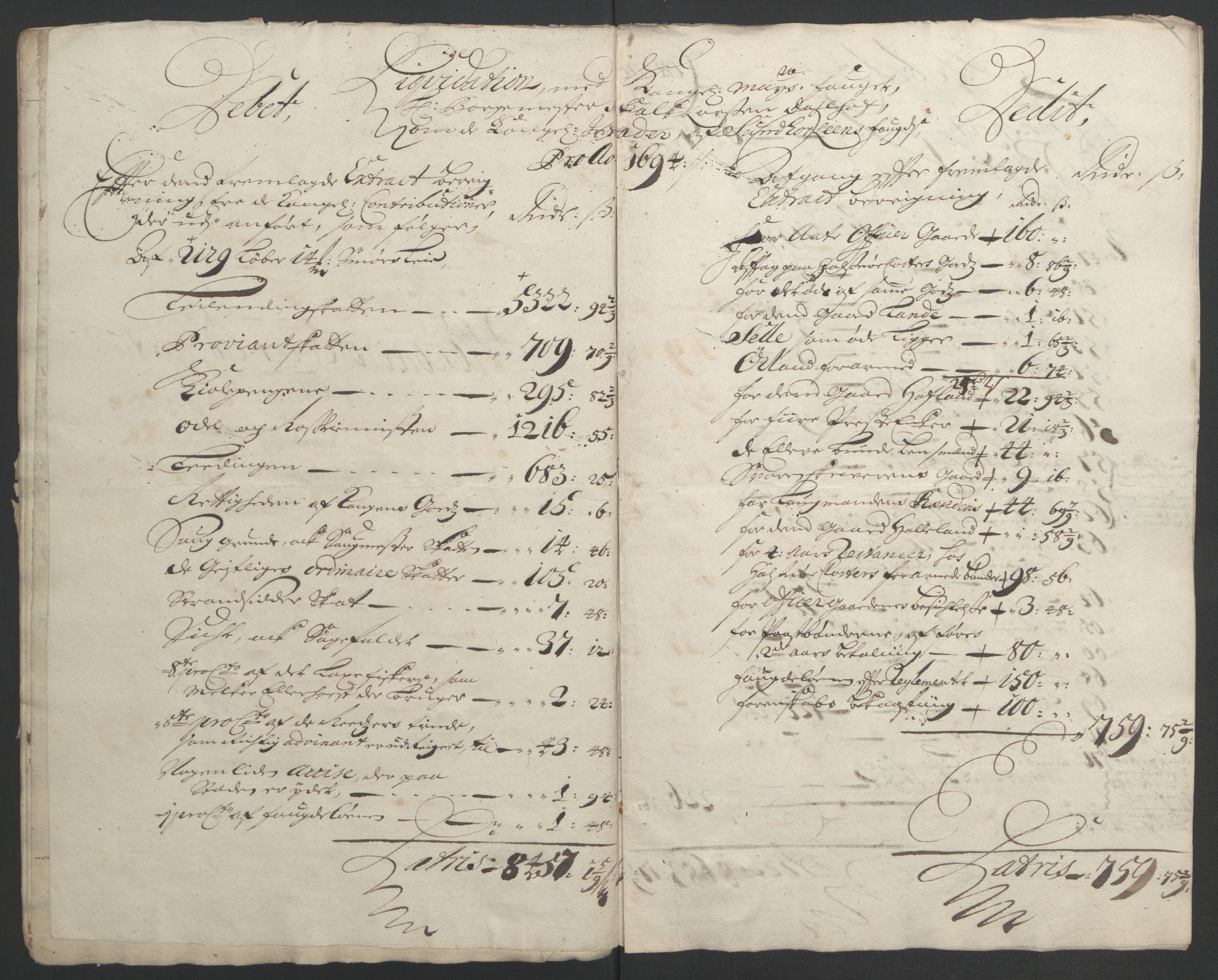 Rentekammeret inntil 1814, Reviderte regnskaper, Fogderegnskap, AV/RA-EA-4092/R48/L2975: Fogderegnskap Sunnhordland og Hardanger, 1694, p. 15