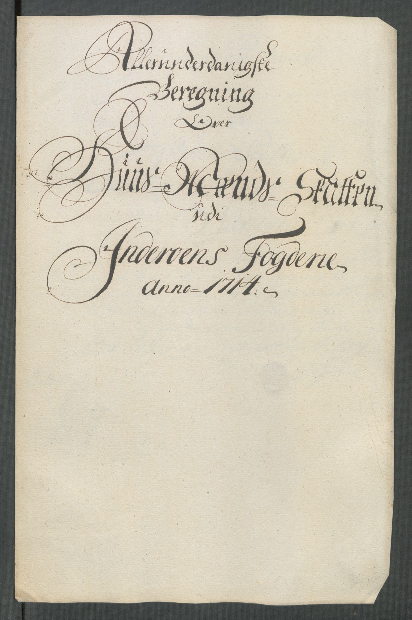 Rentekammeret inntil 1814, Reviderte regnskaper, Fogderegnskap, RA/EA-4092/R63/L4322: Fogderegnskap Inderøy, 1714, p. 196