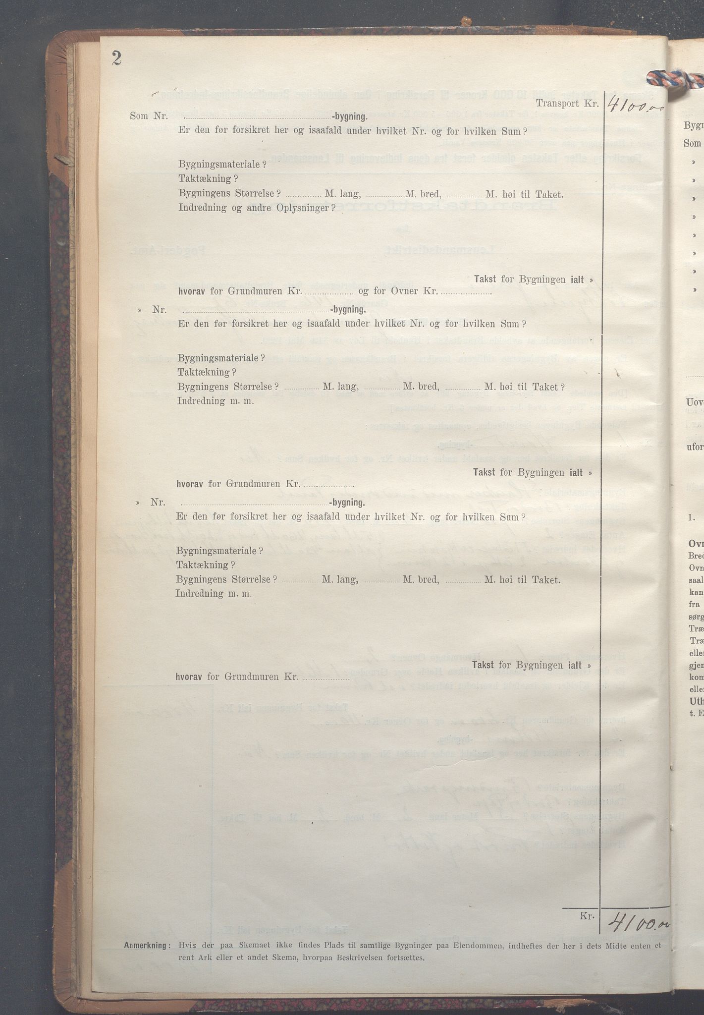 Lensmennene i Aker, OBA/A-10133/F/Fc/L0012: Branntakstprotokoll, 1912-1913, p. 2