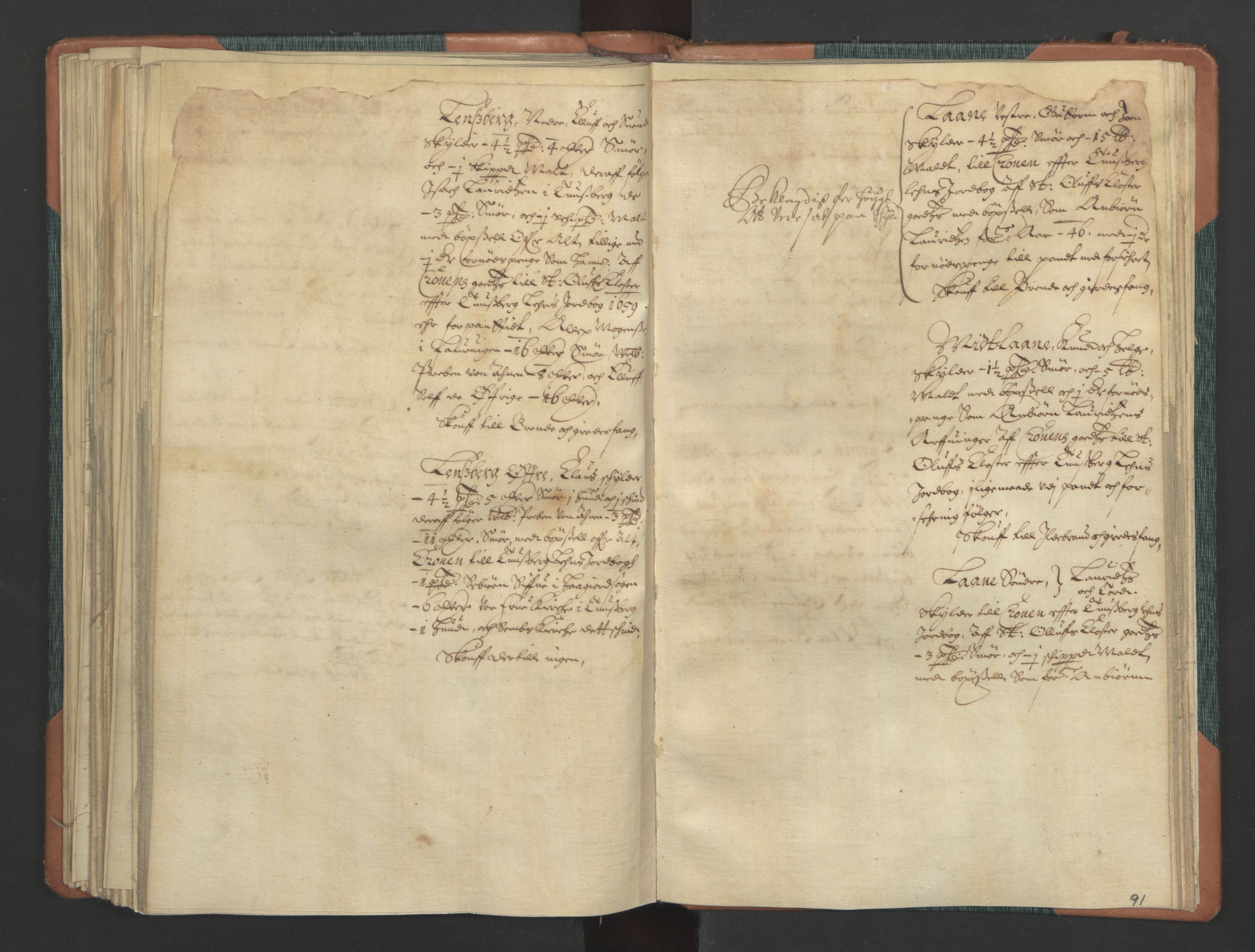 Rentekammeret inntil 1814, Realistisk ordnet avdeling, AV/RA-EA-4070/L/L0011: Tønsberg lagdømme. Alminnelig jordebok for Tønsberg len - Slagen og Arendal skipreider., 1661, p. 90b-91a