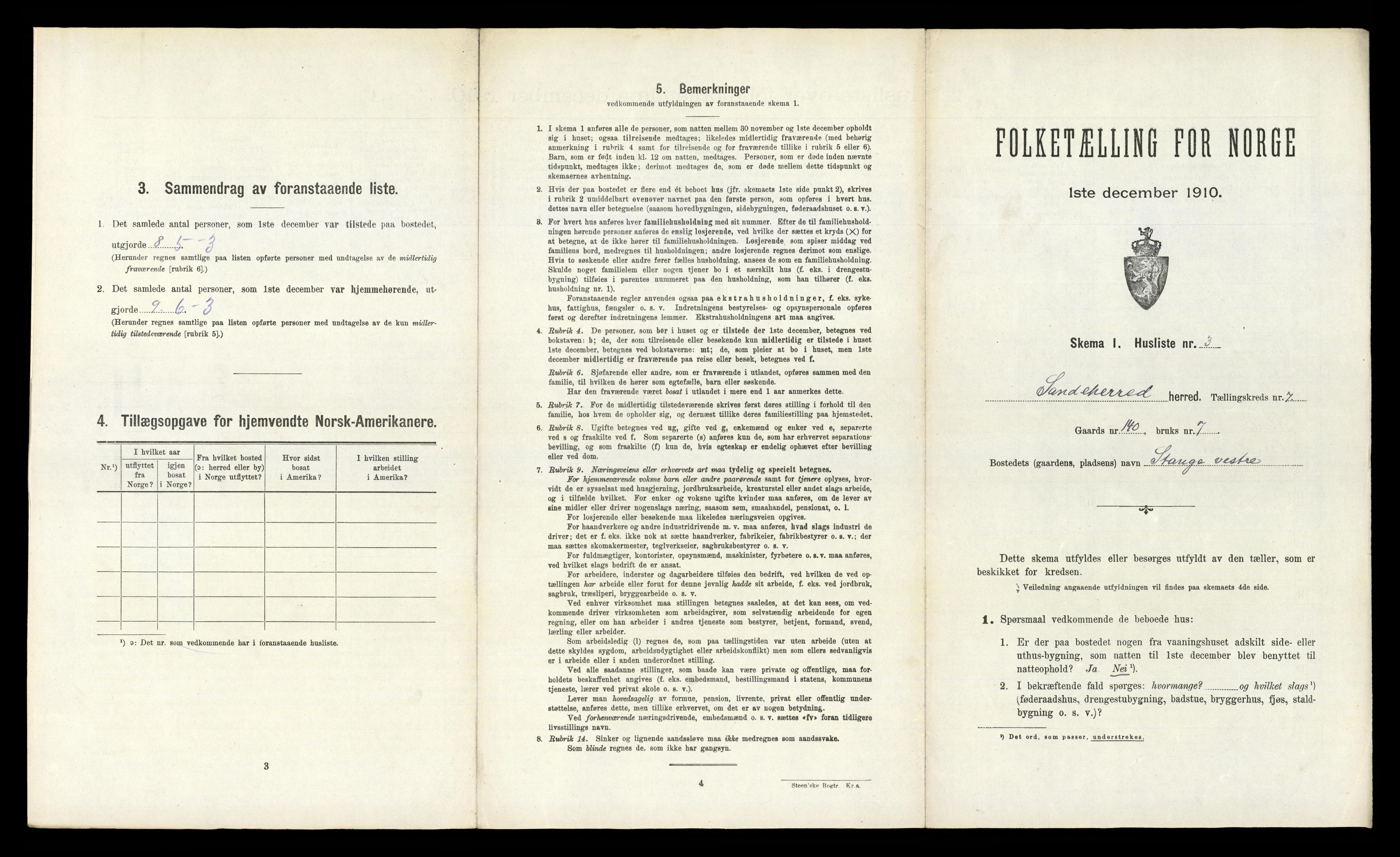 RA, 1910 census for Sandeherred, 1910, p. 1241