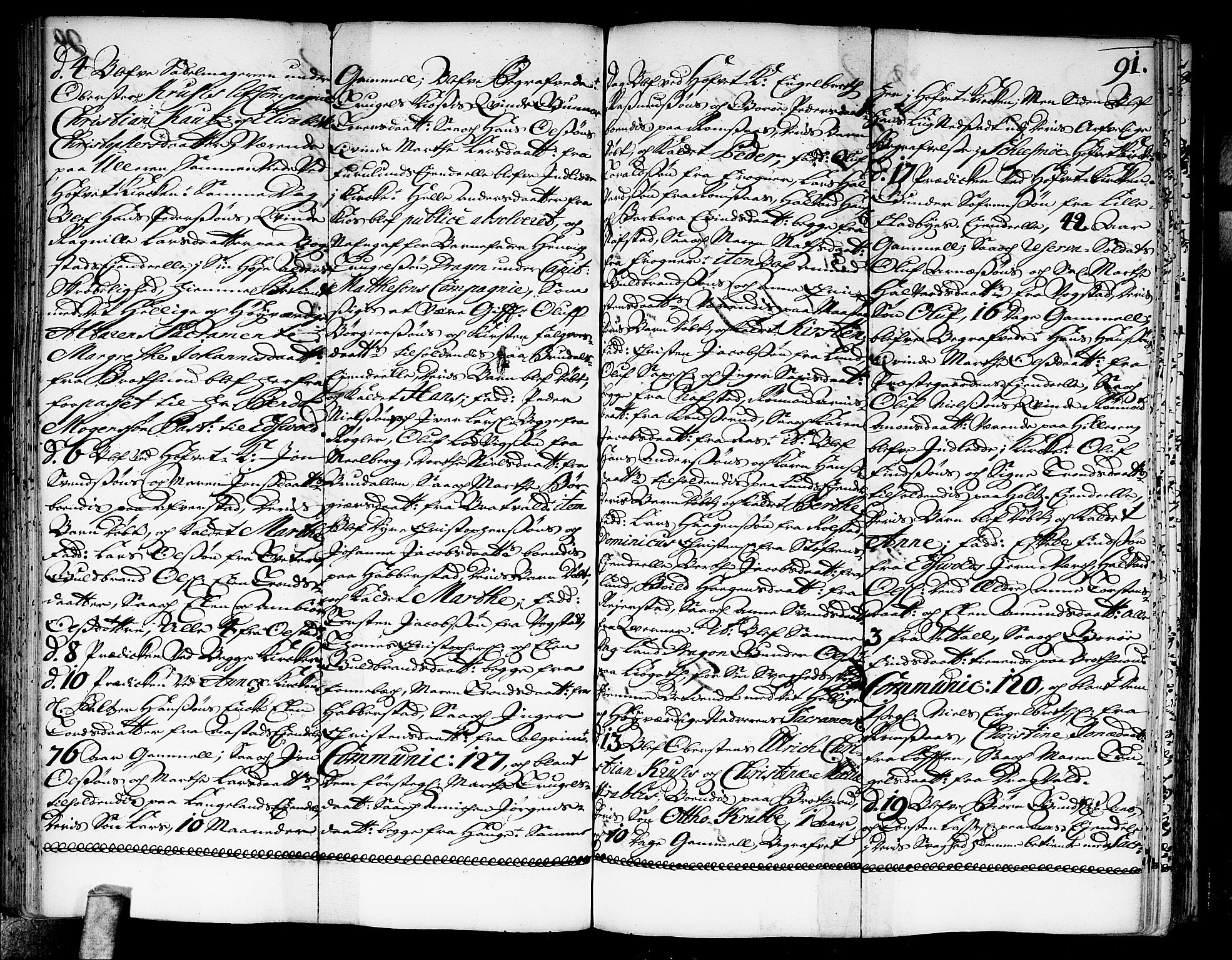 Ullensaker prestekontor Kirkebøker, SAO/A-10236a/F/Fa/L0003: Parish register (official) no. I 3, 1711-1720, p. 91