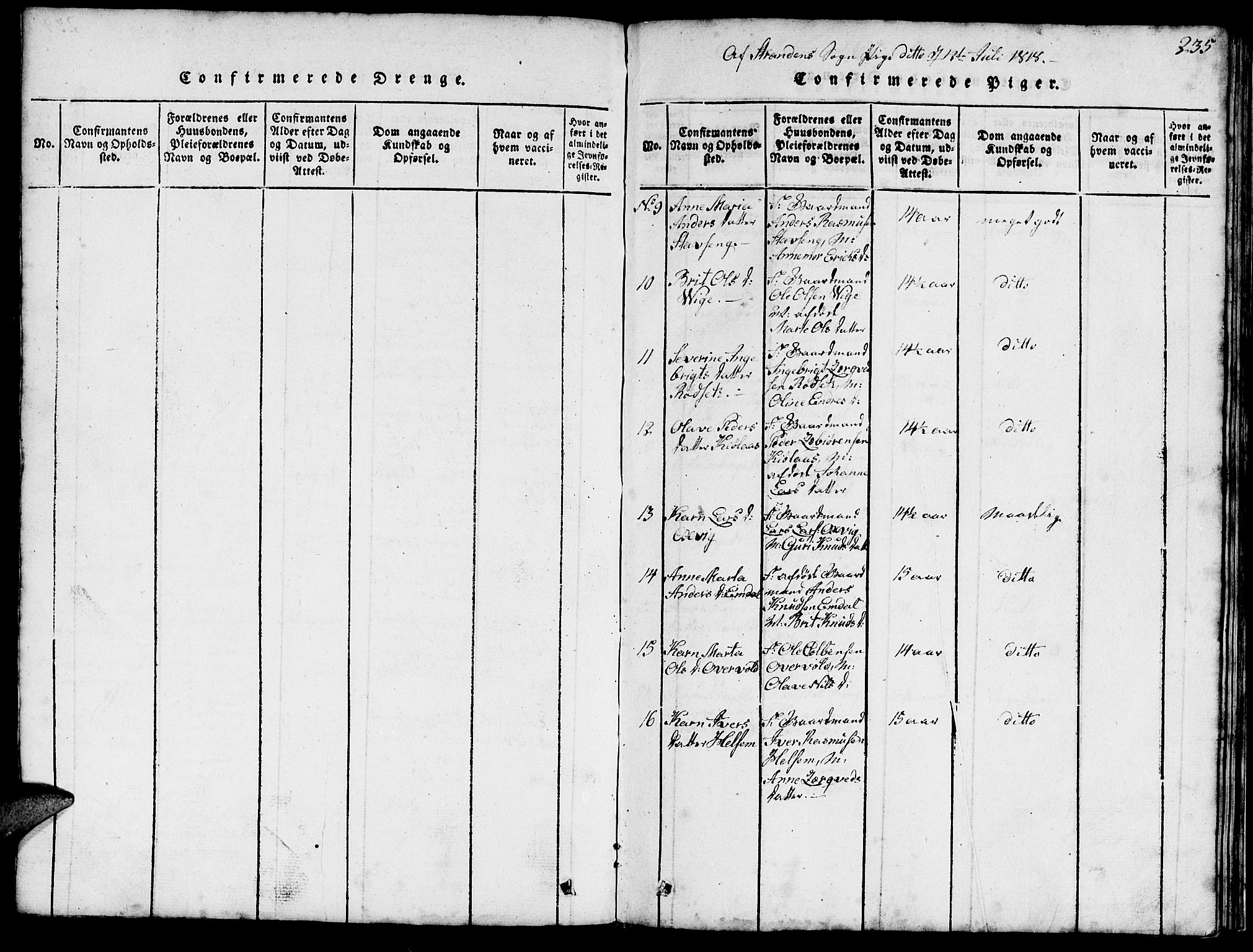 Ministerialprotokoller, klokkerbøker og fødselsregistre - Møre og Romsdal, AV/SAT-A-1454/520/L0289: Parish register (copy) no. 520C01, 1817-1837, p. 235