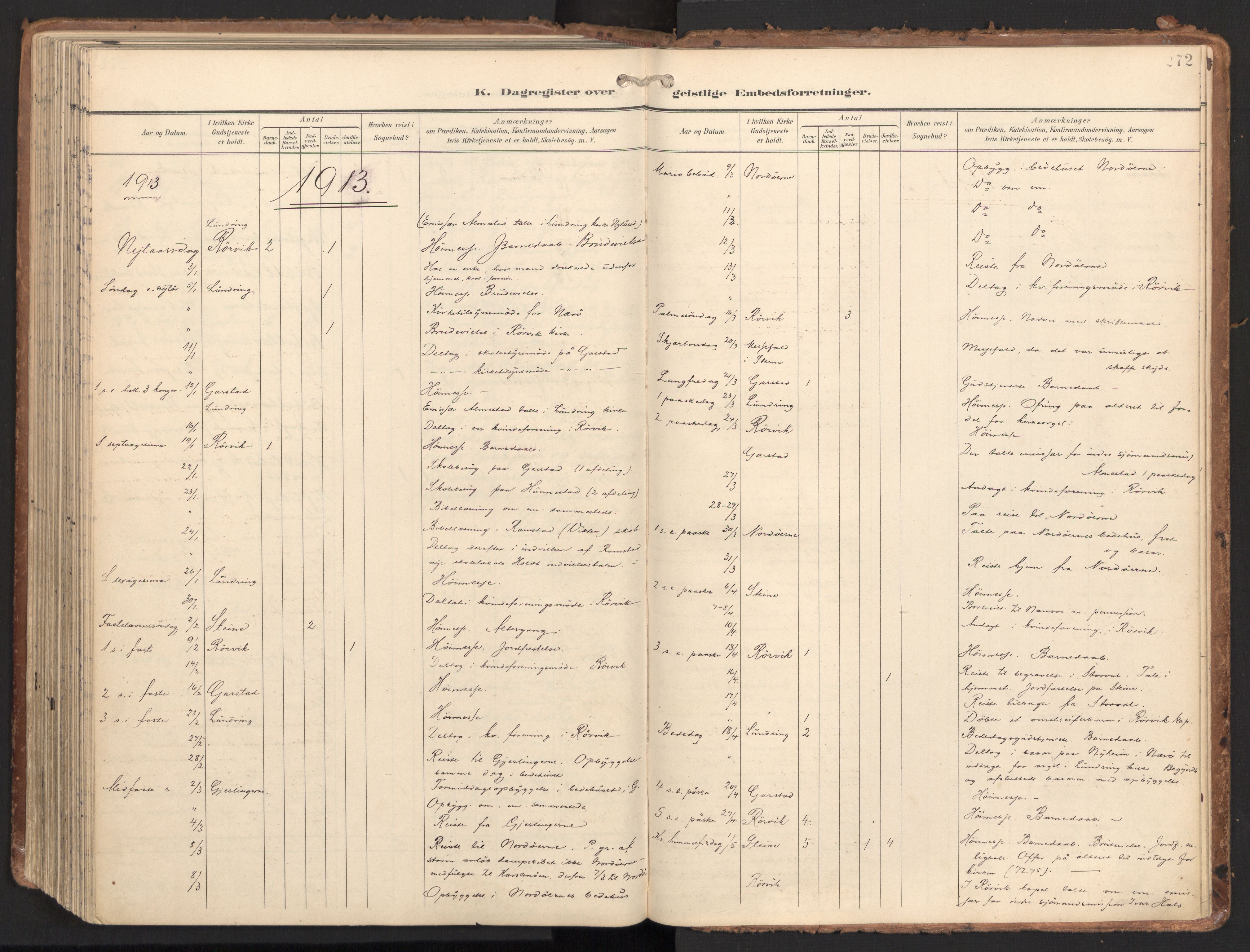 Ministerialprotokoller, klokkerbøker og fødselsregistre - Nord-Trøndelag, SAT/A-1458/784/L0677: Parish register (official) no. 784A12, 1900-1920, p. 272