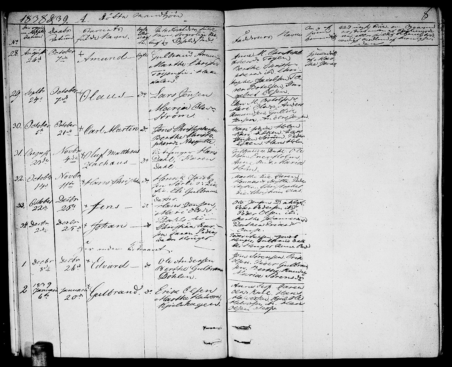 Nittedal prestekontor Kirkebøker, SAO/A-10365a/F/Fa/L0004: Parish register (official) no. I 4, 1836-1849, p. 8
