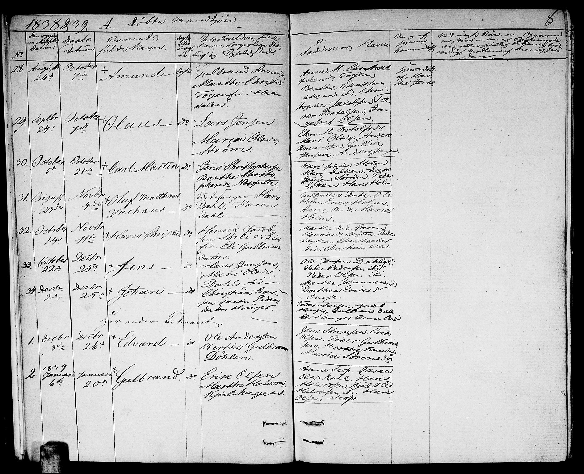 Nittedal prestekontor Kirkebøker, AV/SAO-A-10365a/F/Fa/L0004: Parish register (official) no. I 4, 1836-1849, p. 8