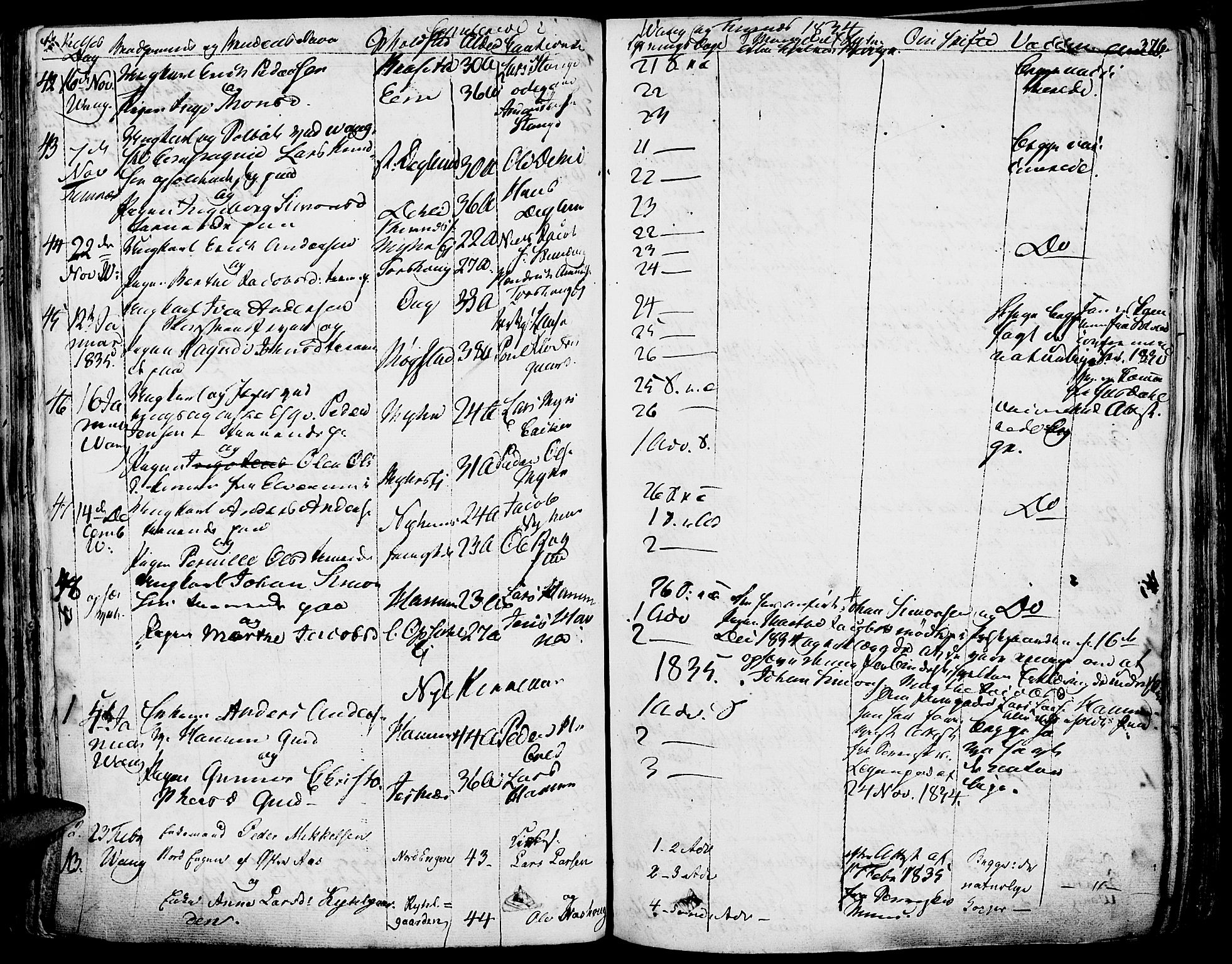 Vang prestekontor, Hedmark, SAH/PREST-008/H/Ha/Haa/L0009: Parish register (official) no. 9, 1826-1841, p. 376