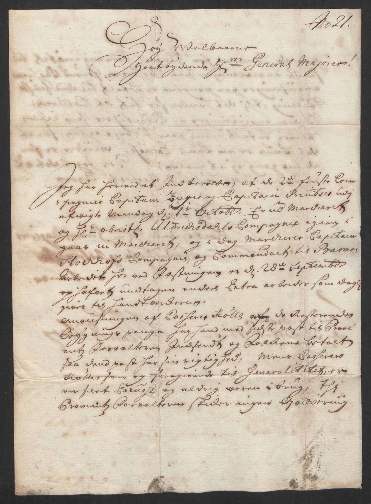 Kommanderende general (KG I) med Det norske krigsdirektorium, AV/RA-EA-5419/D/L0153: Fredriksten festning: Brev, inventarfortegnelser og regnskapsekstrakter, 1724-1729, p. 294