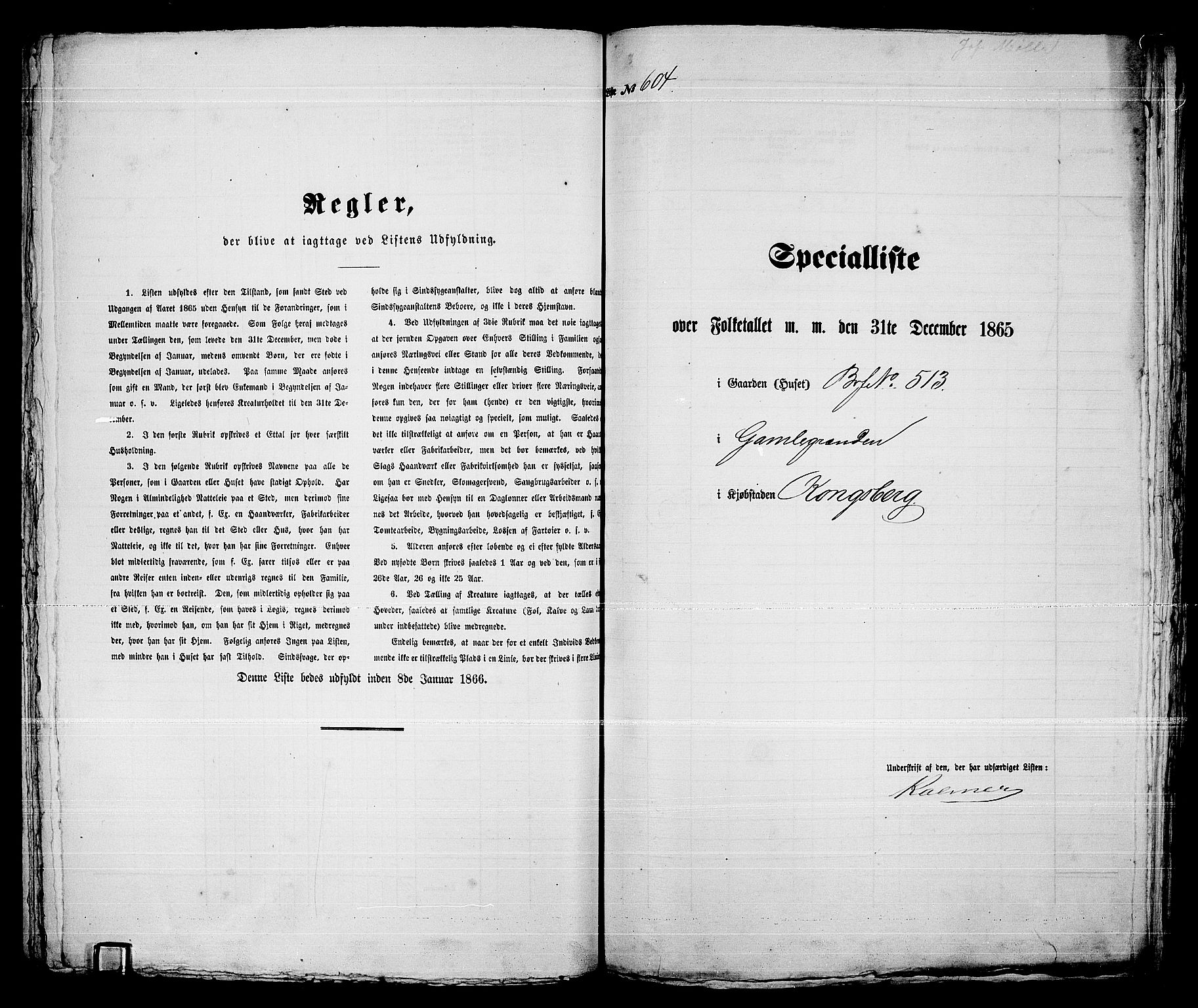 RA, 1865 census for Kongsberg/Kongsberg, 1865, p. 1230