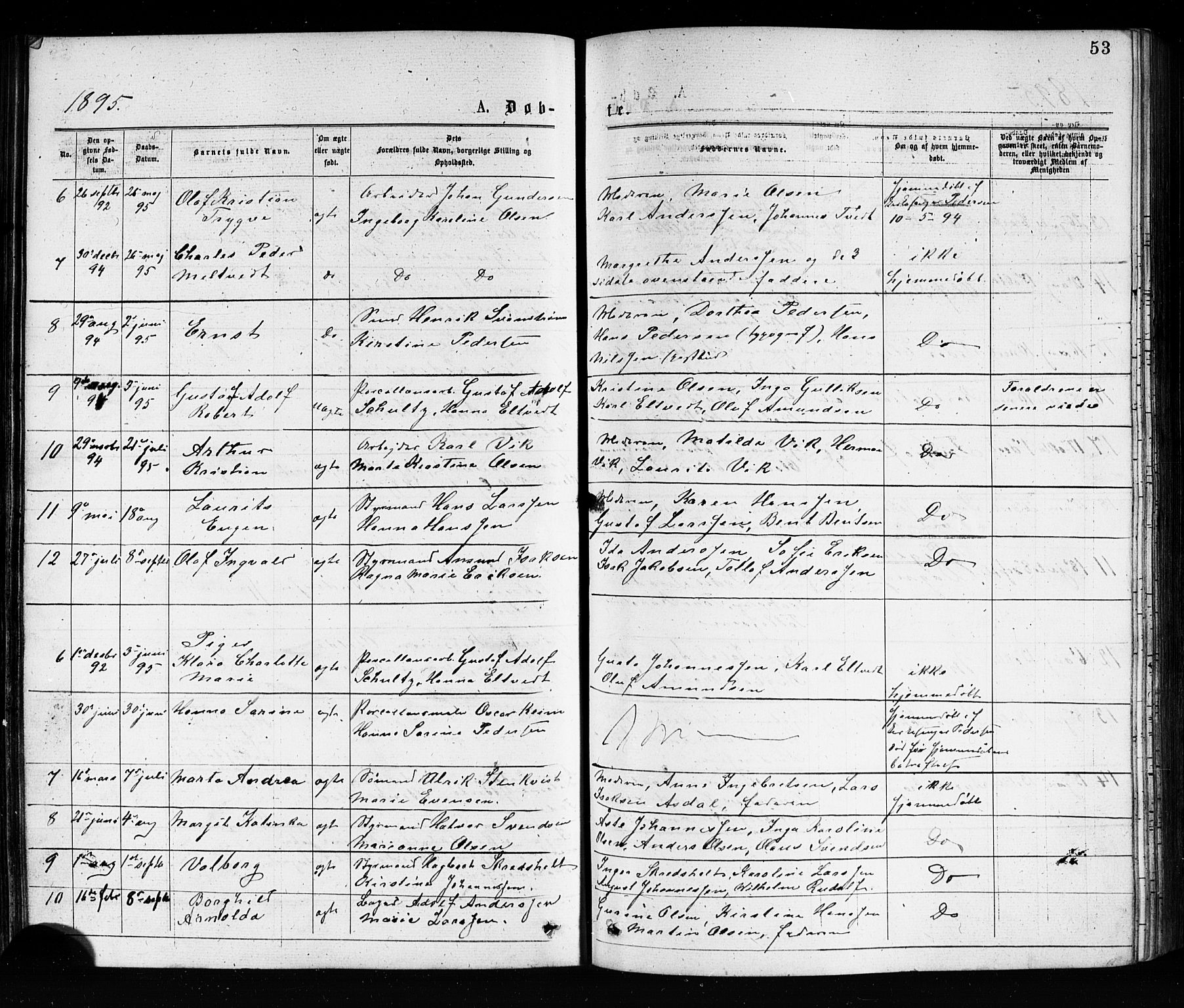 Porsgrunn kirkebøker , SAKO/A-104/G/Ga/L0003: Parish register (copy) no. I 3, 1877-1915, p. 53