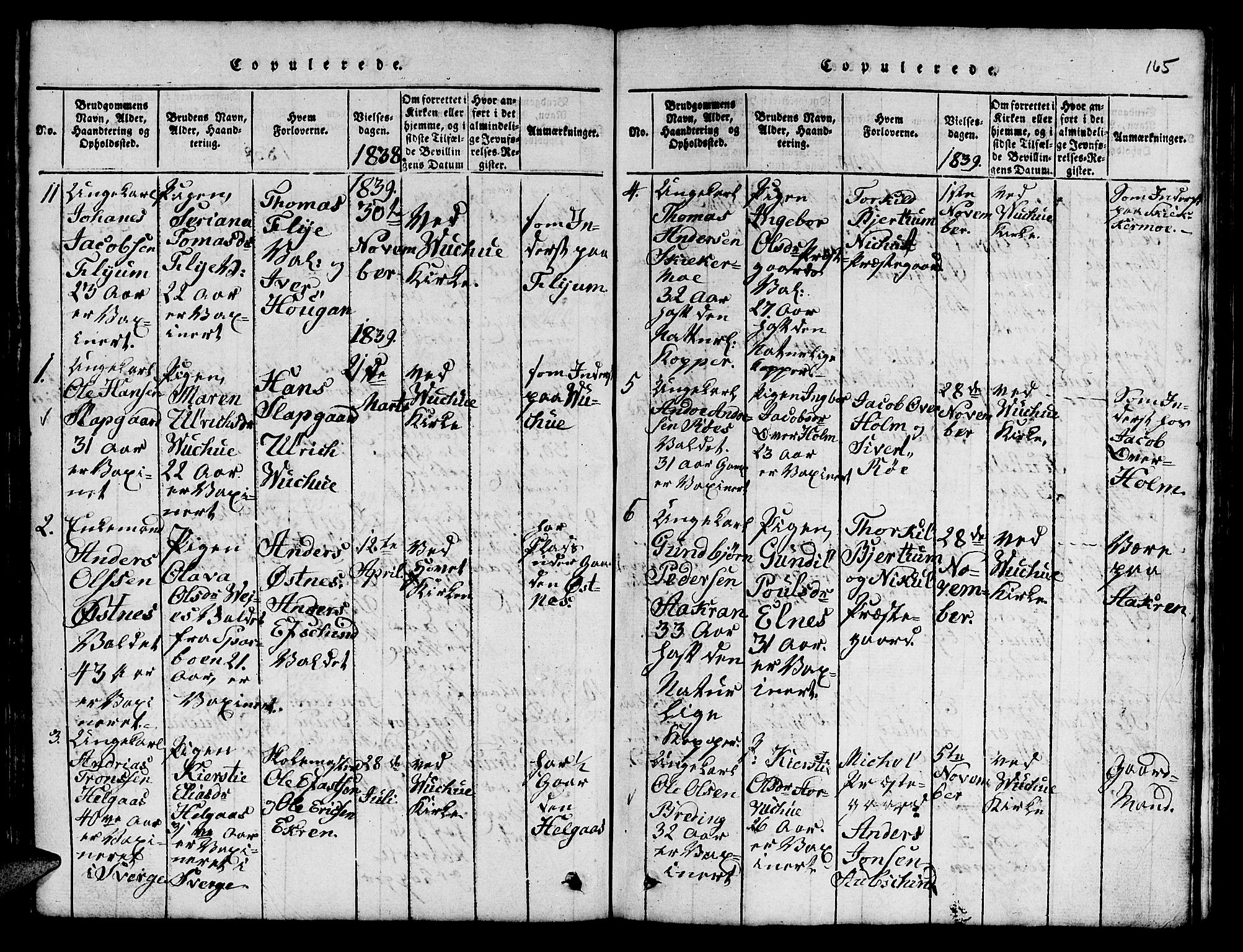 Ministerialprotokoller, klokkerbøker og fødselsregistre - Nord-Trøndelag, SAT/A-1458/724/L0265: Parish register (copy) no. 724C01, 1816-1845, p. 165
