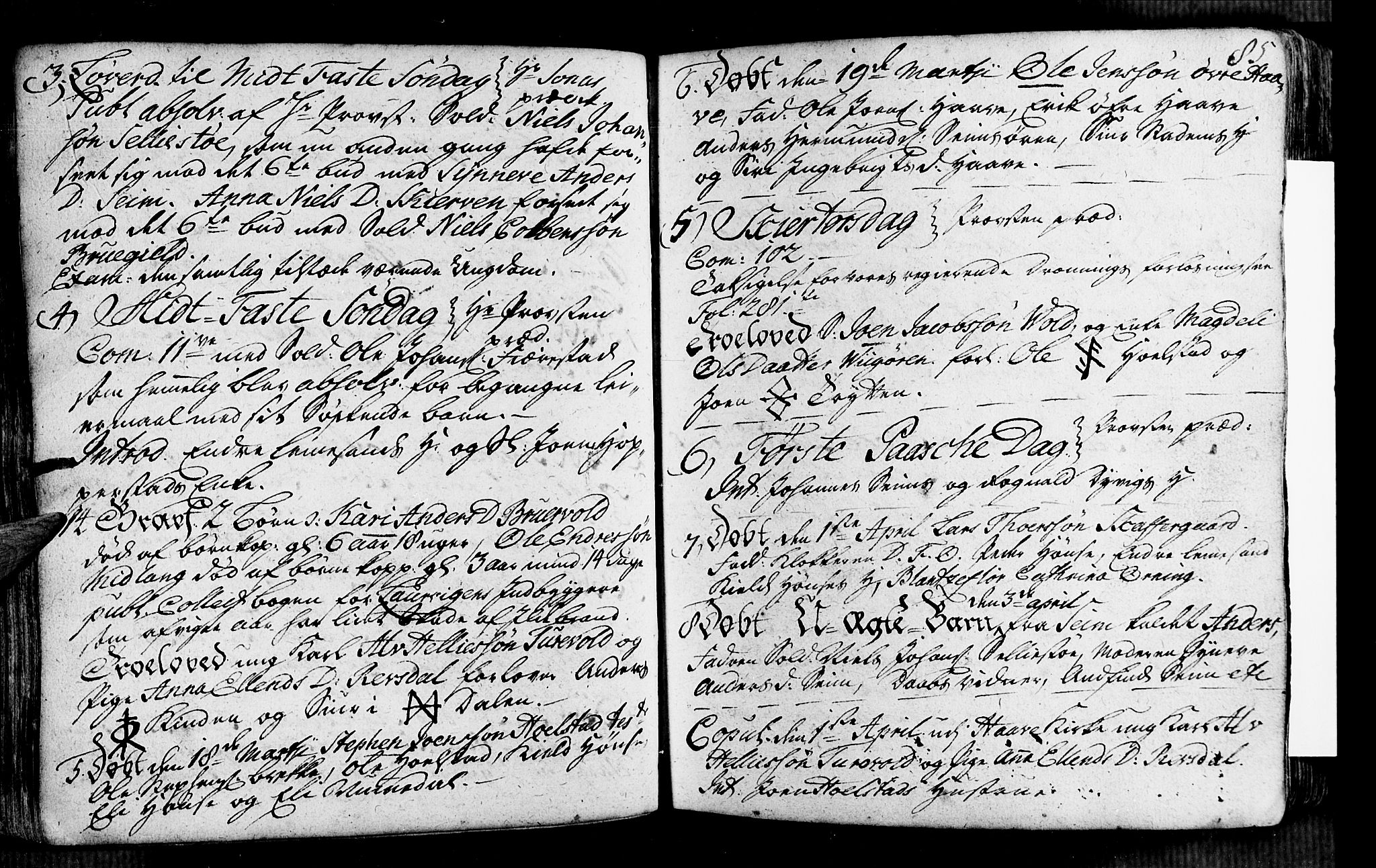 Vik sokneprestembete, AV/SAB-A-81501/H/Haa/Haaa/L0002: Parish register (official) no. A 2 / 1, 1740-1757, p. 85