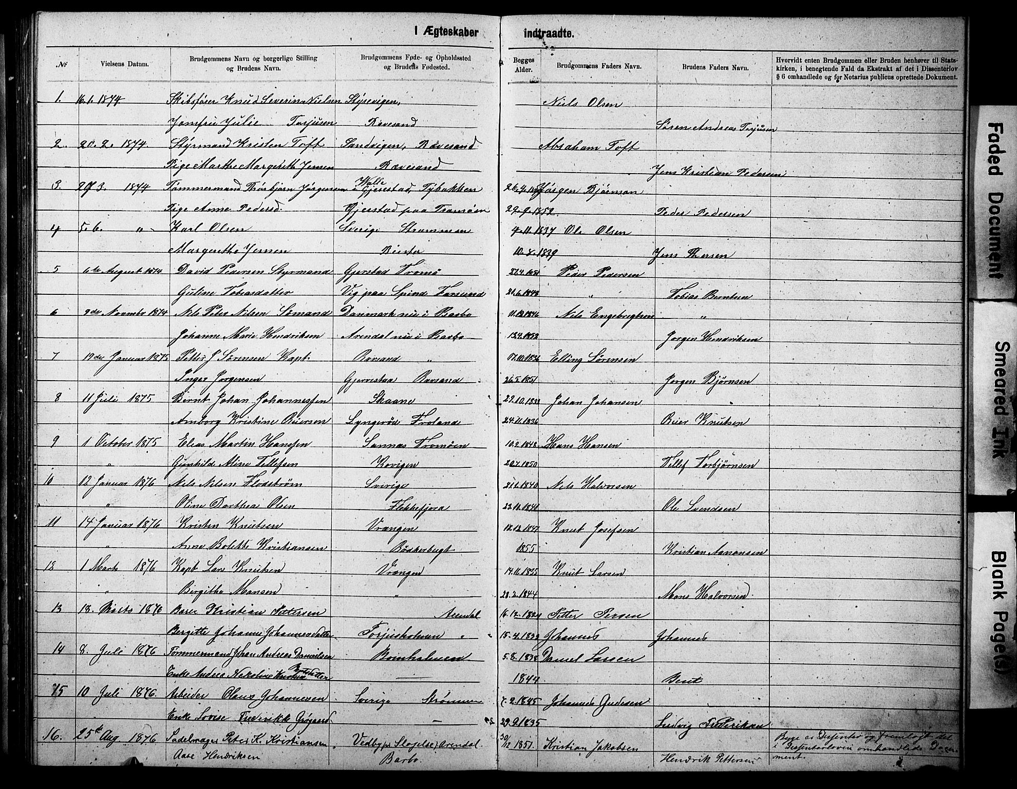 Metodistmenigheten, Arendal, AV/SAK-1292-0011/F/Fa/L0002: Dissenter register no. F-3, 1867-1884