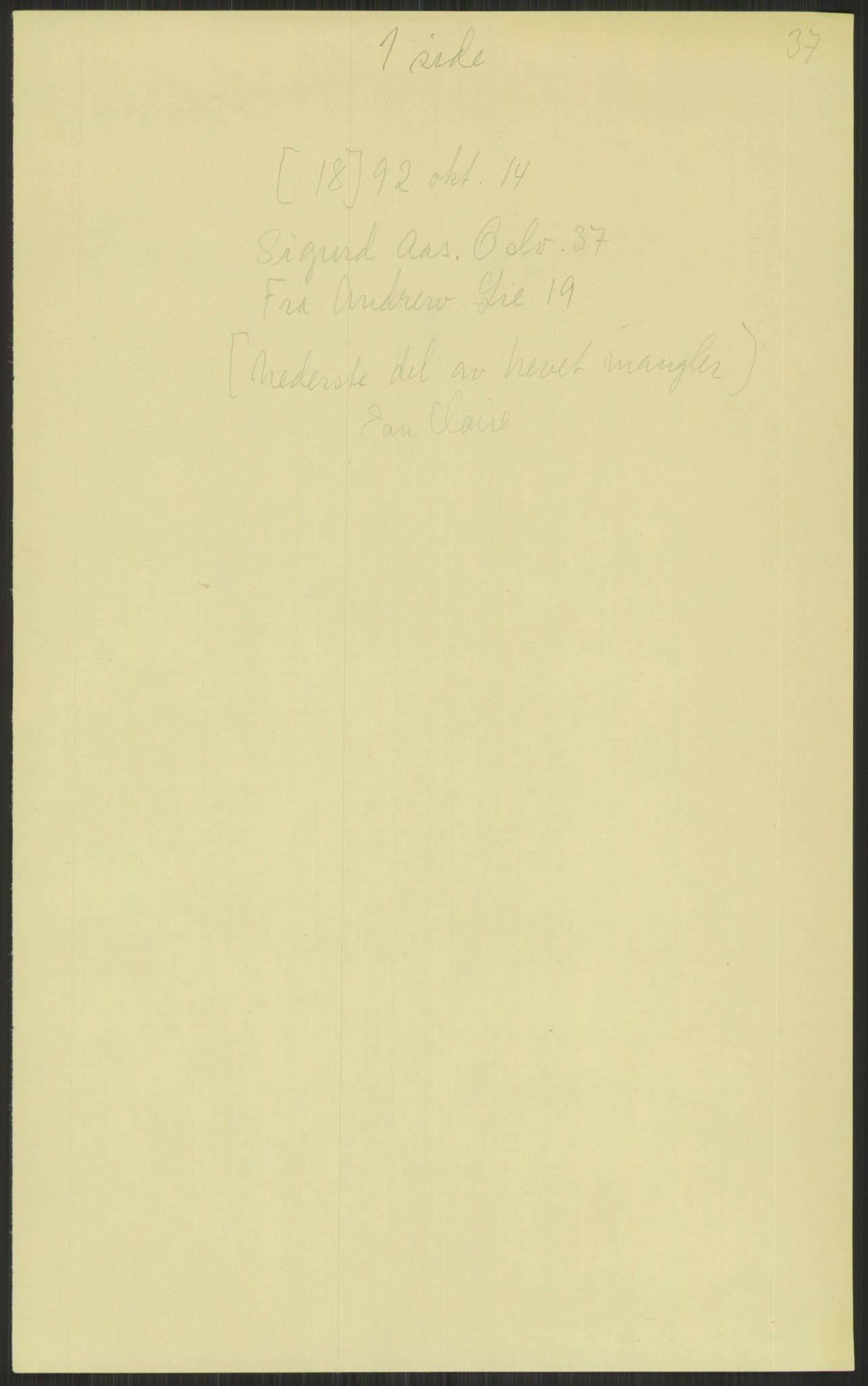 Samlinger til kildeutgivelse, Amerikabrevene, AV/RA-EA-4057/F/L0034: Innlån fra Nord-Trøndelag, 1838-1914, p. 459