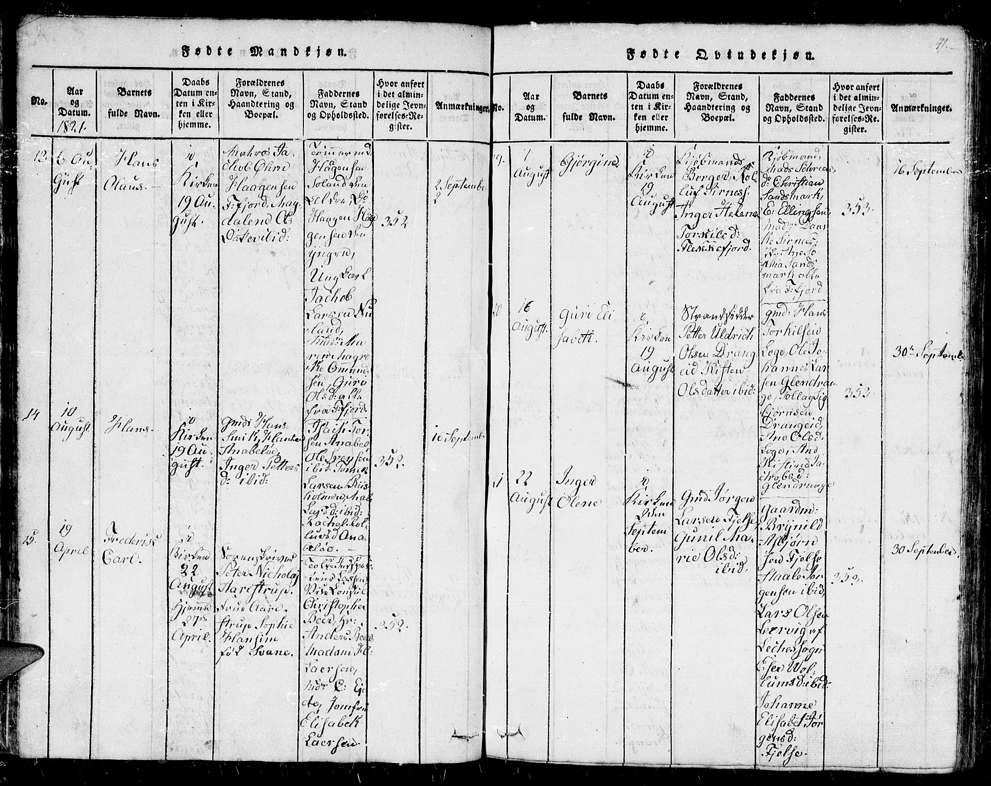 Flekkefjord sokneprestkontor, AV/SAK-1111-0012/F/Fb/Fbc/L0003: Parish register (copy) no. B 3, 1815-1826, p. 49