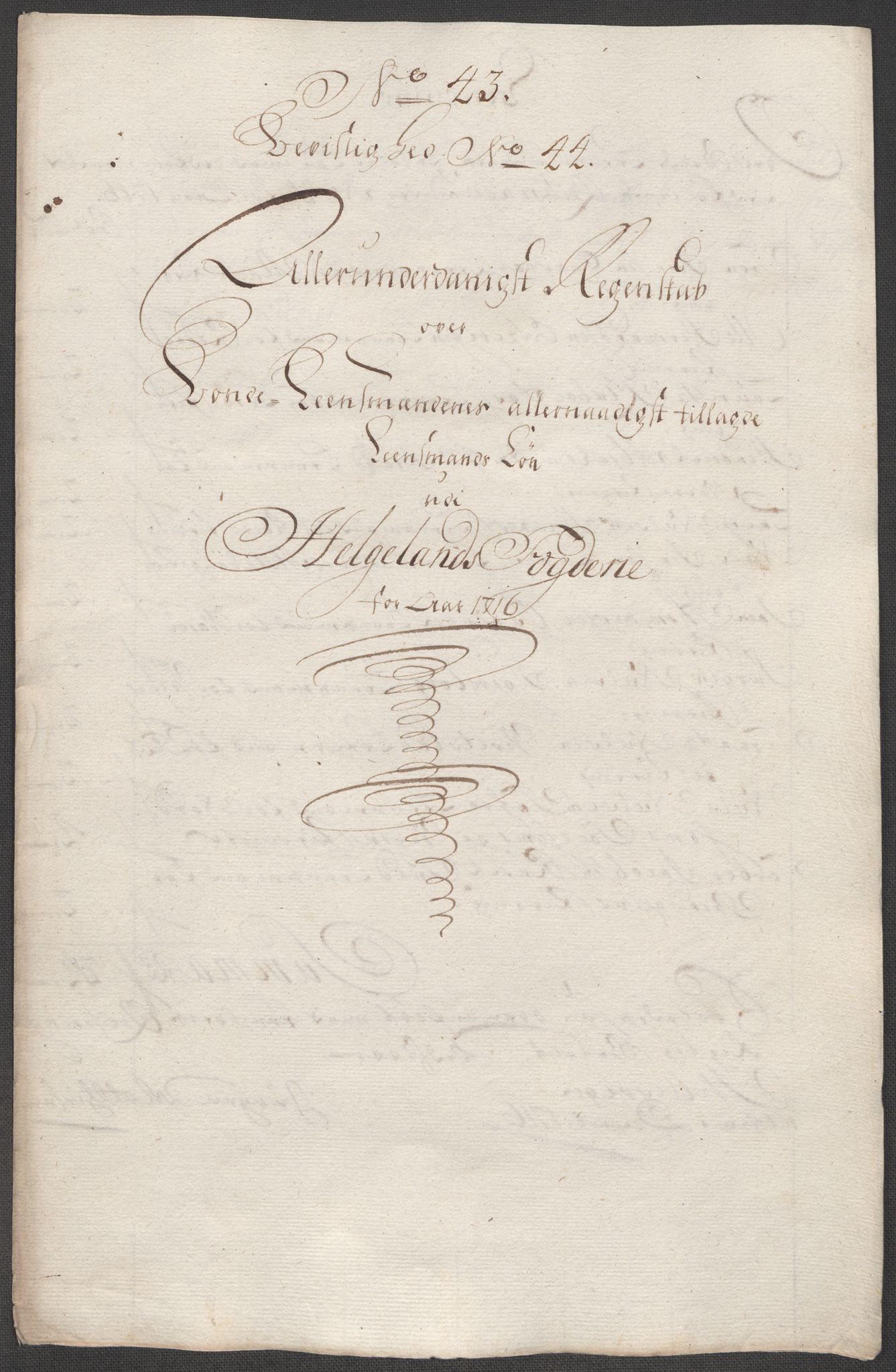 Rentekammeret inntil 1814, Reviderte regnskaper, Fogderegnskap, RA/EA-4092/R65/L4514: Fogderegnskap Helgeland, 1716, p. 291