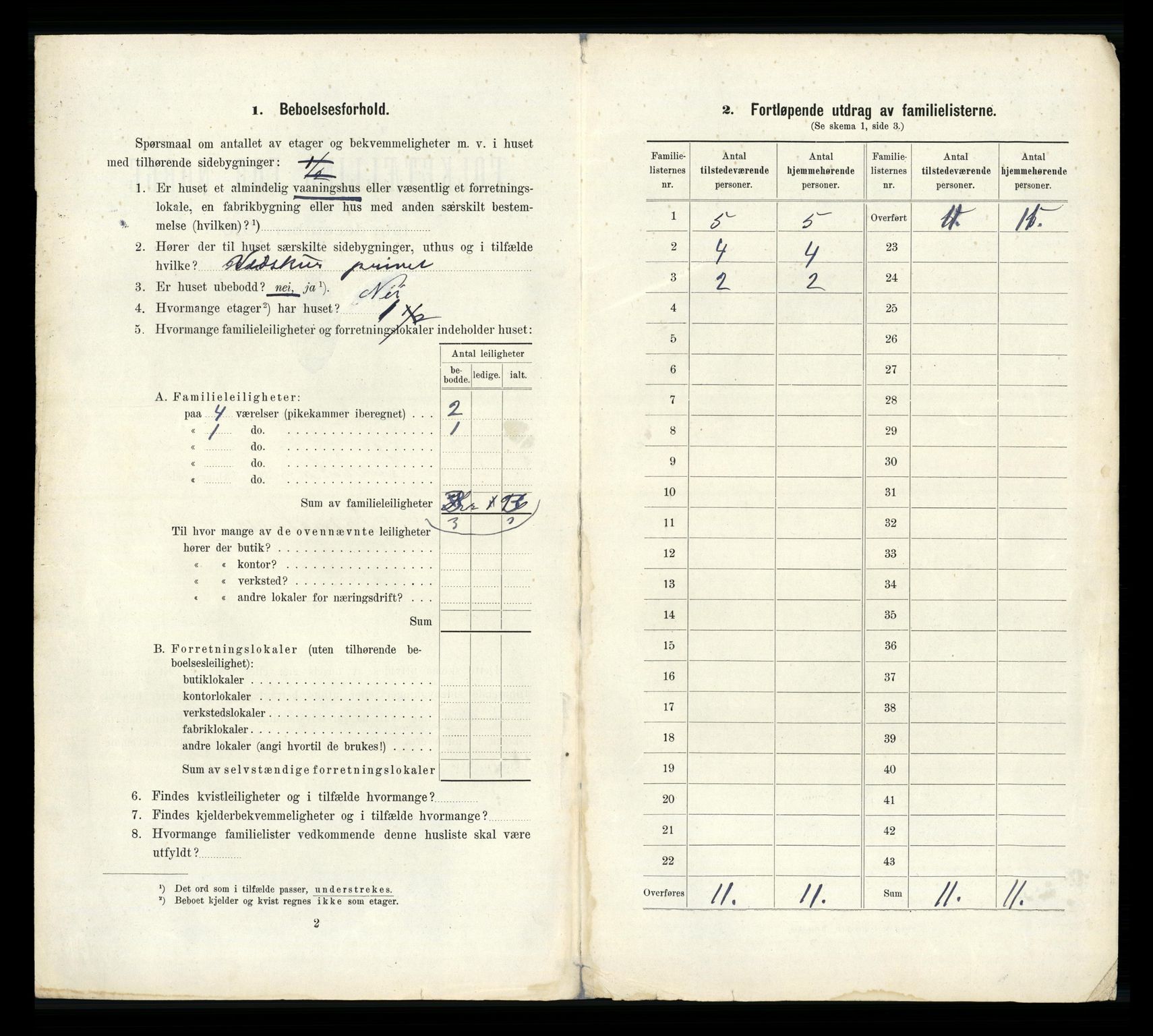 RA, 1910 census for Larvik, 1910, p. 488