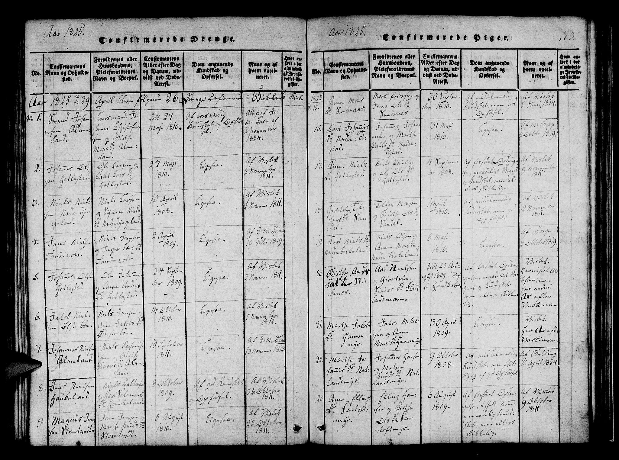 Fana Sokneprestembete, AV/SAB-A-75101/H/Haa/Haaa/L0007: Parish register (official) no. A 7, 1816-1828, p. 263