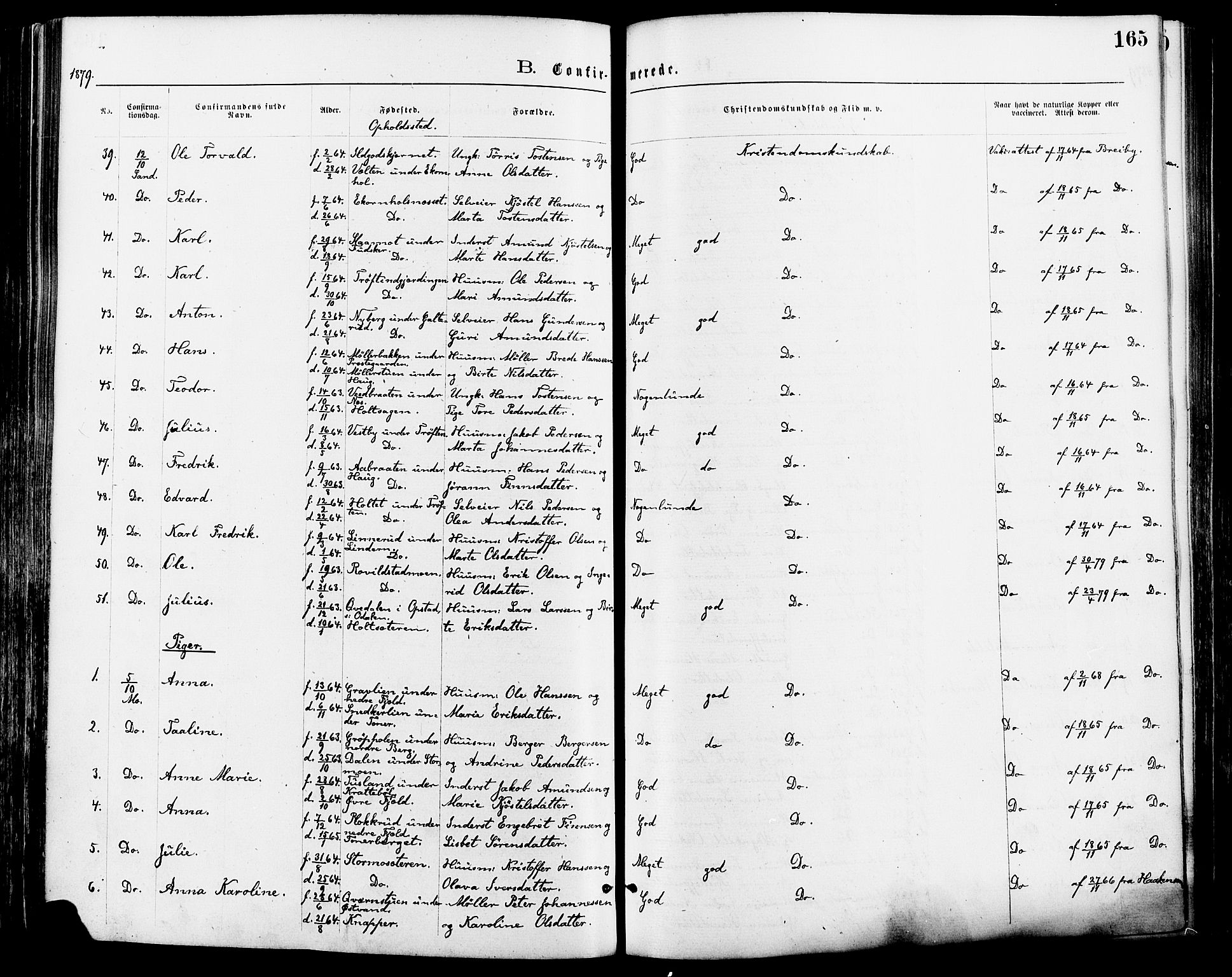 Nord-Odal prestekontor, AV/SAH-PREST-032/H/Ha/Haa/L0005: Parish register (official) no. 5, 1874-1885, p. 165