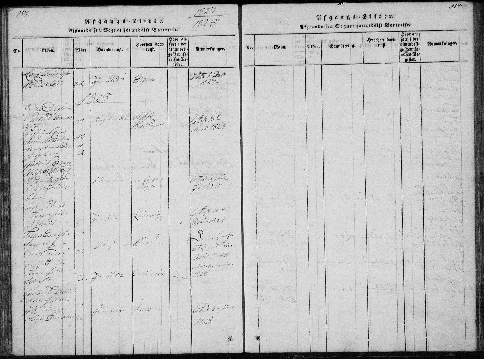 Modum kirkebøker, AV/SAKO-A-234/G/Ga/L0002: Parish register (copy) no. I 2, 1824-1832, p. 557-558