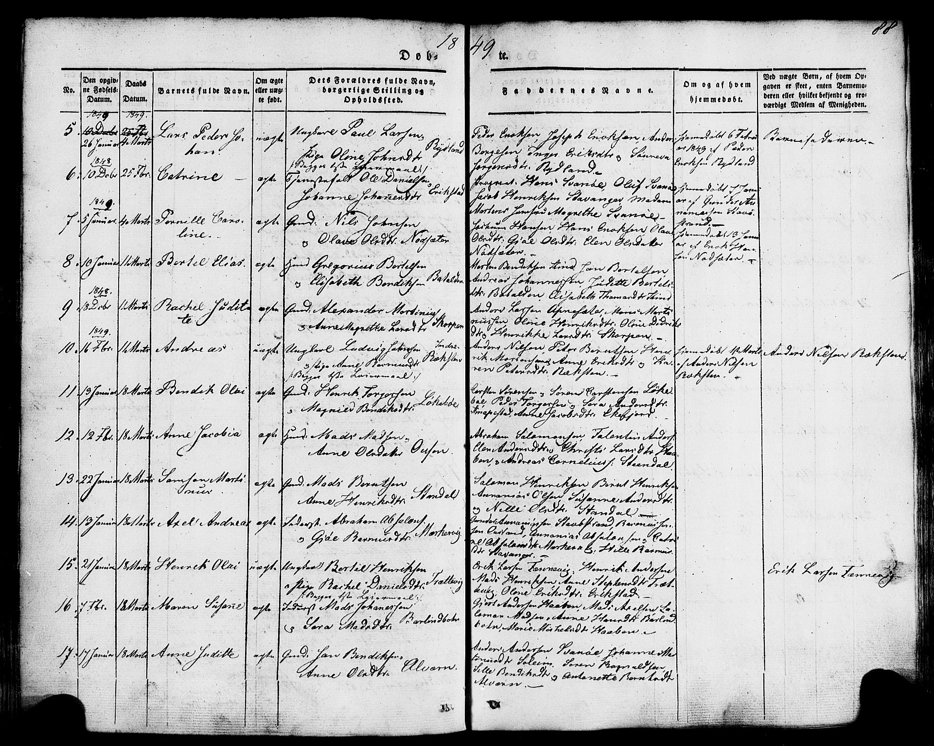 Kinn sokneprestembete, AV/SAB-A-80801/H/Haa/Haaa/L0005: Parish register (official) no. A 5, 1841-1857, p. 88