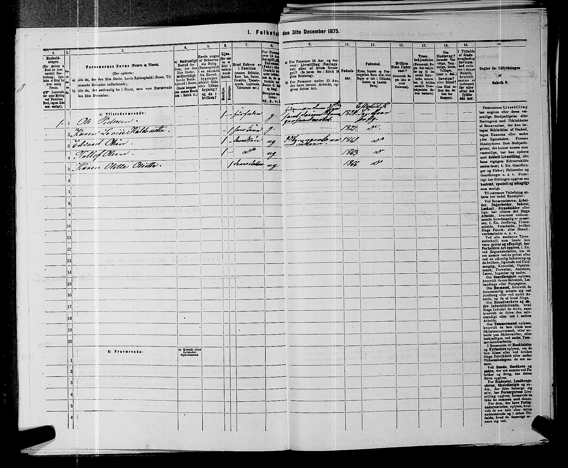 SAKO, 1875 census for 0629P Sandsvær, 1875, p. 716