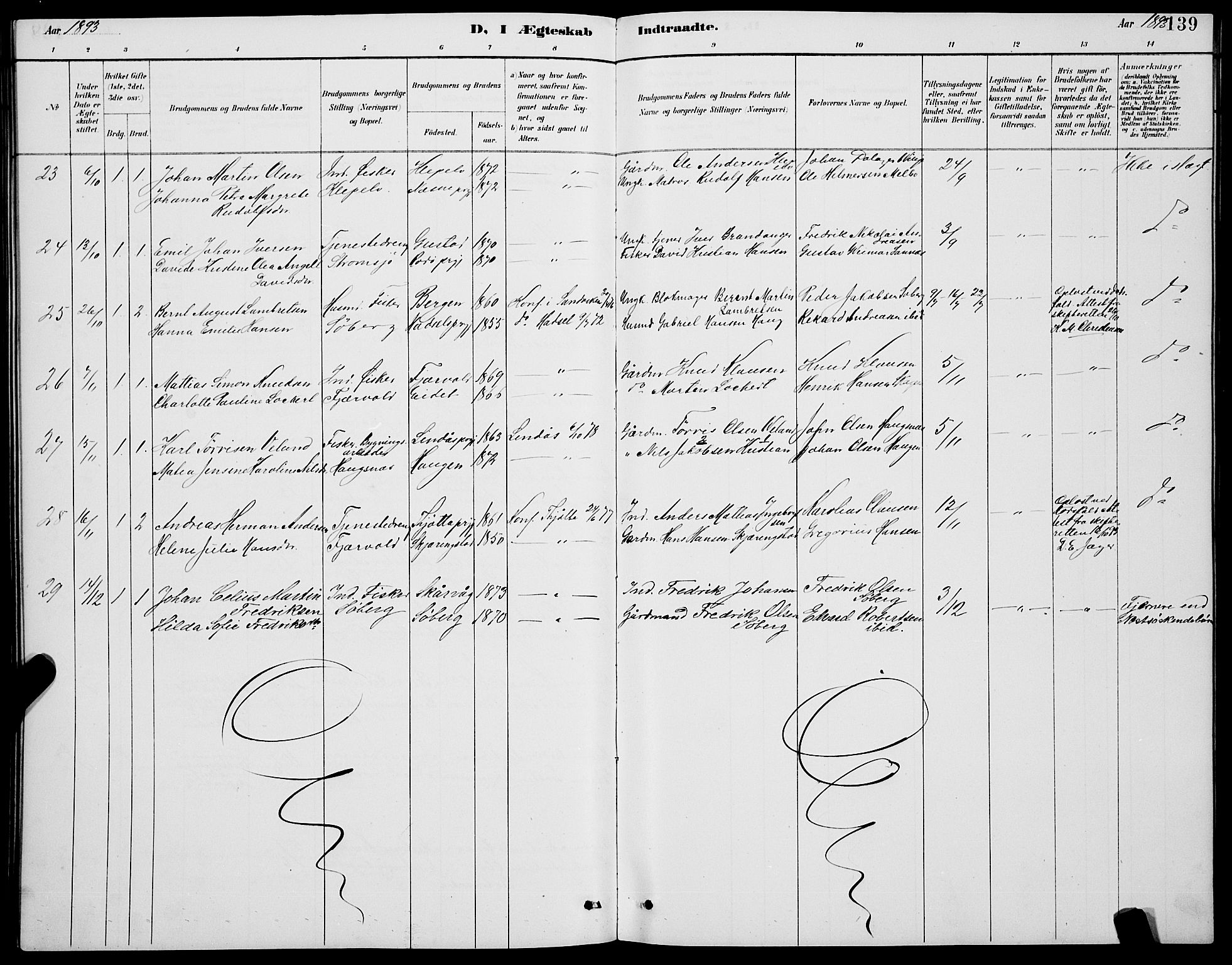 Ministerialprotokoller, klokkerbøker og fødselsregistre - Nordland, AV/SAT-A-1459/891/L1315: Parish register (copy) no. 891C04, 1886-1893, p. 139