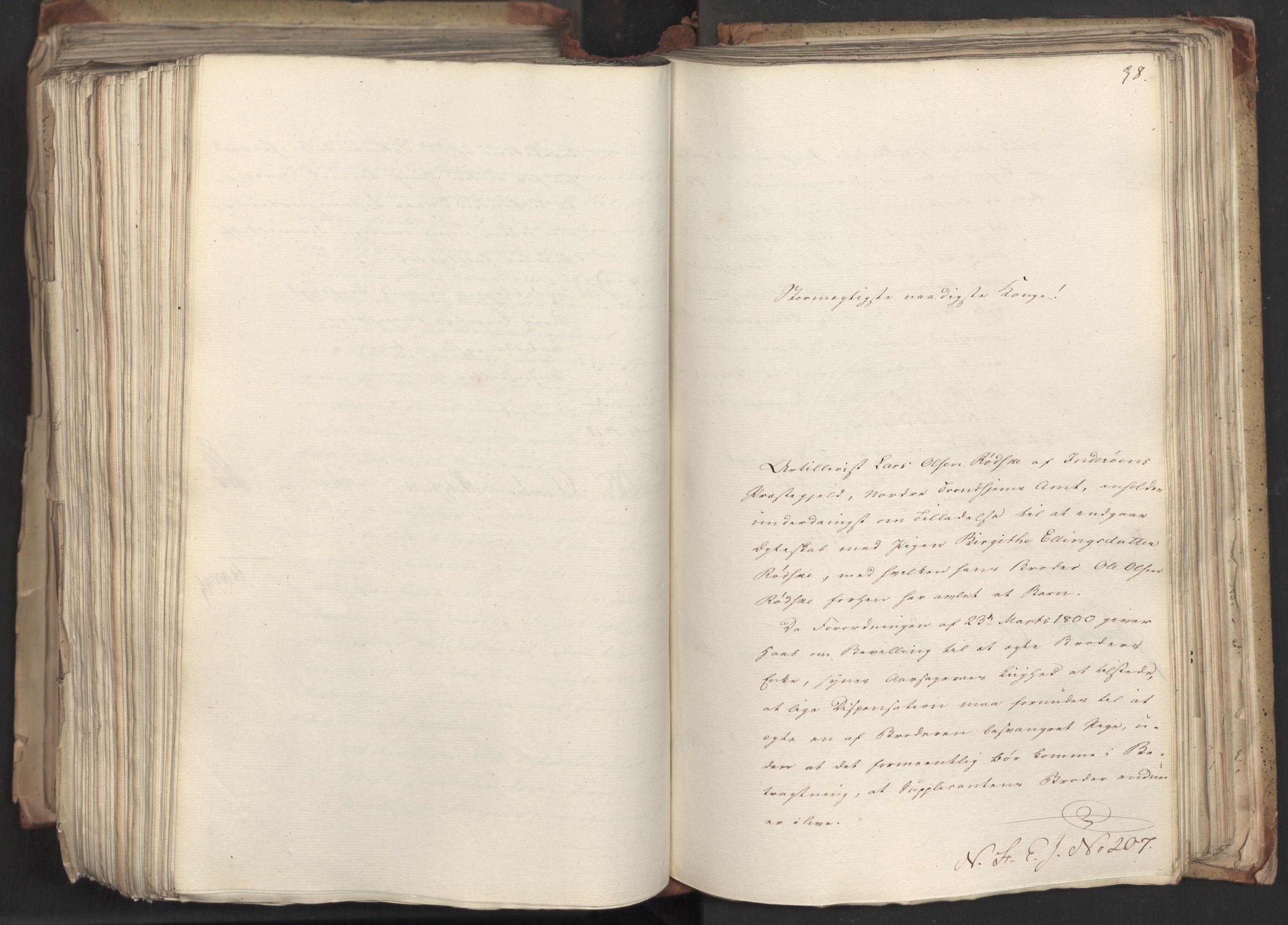 Statsrådsavdelingen i Stockholm, AV/RA-S-1003/D/Da/L0033: Regjeringsinnstillinger nr. 1-274, 1823, p. 525