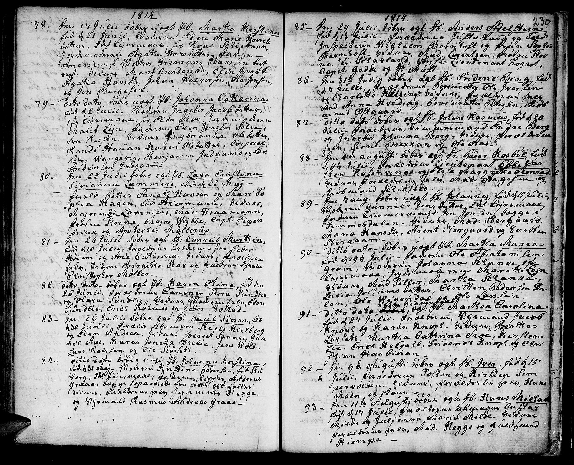 Ministerialprotokoller, klokkerbøker og fødselsregistre - Sør-Trøndelag, SAT/A-1456/601/L0039: Parish register (official) no. 601A07, 1770-1819, p. 230