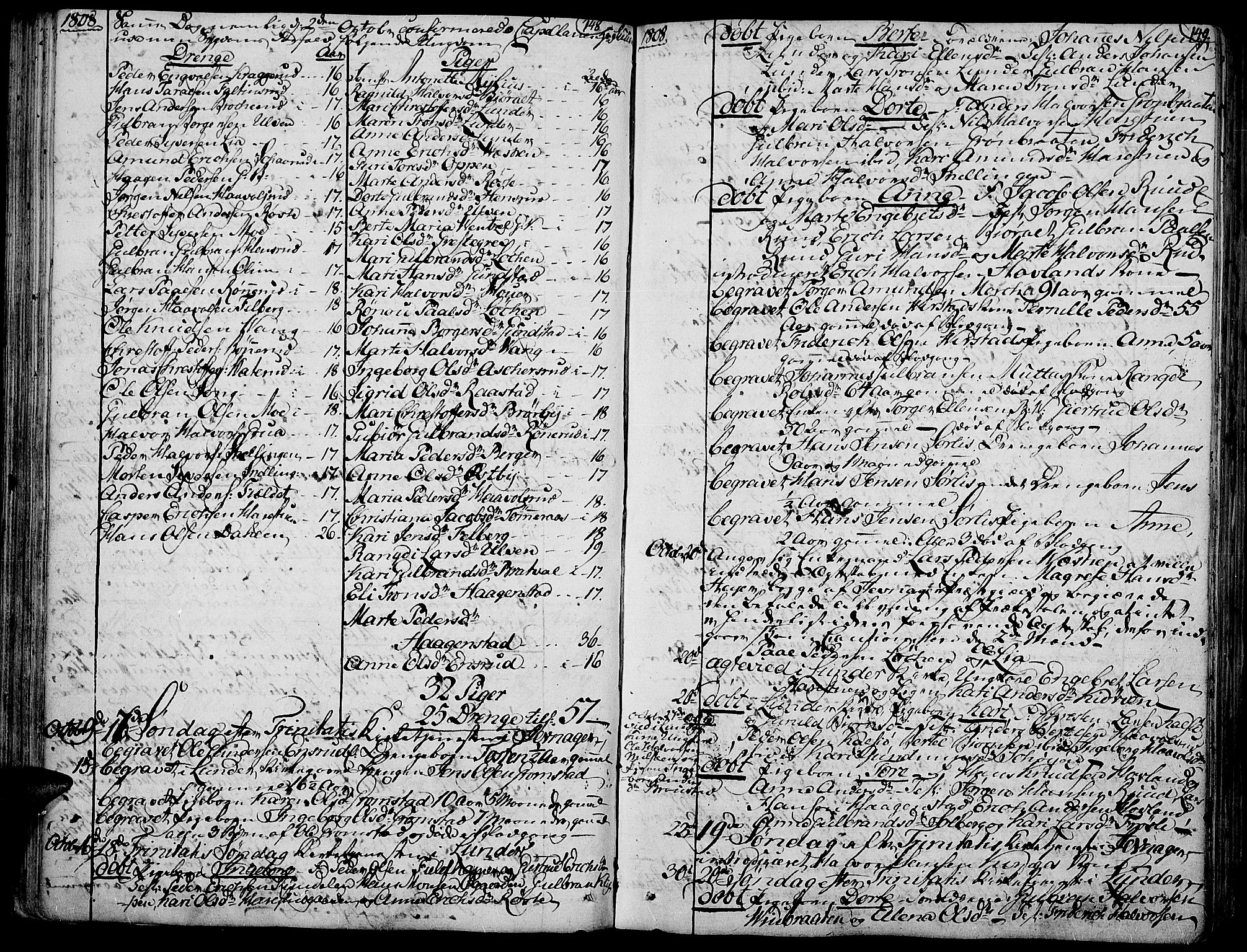 Jevnaker prestekontor, AV/SAH-PREST-116/H/Ha/Haa/L0004: Parish register (official) no. 4, 1800-1861, p. 148-149